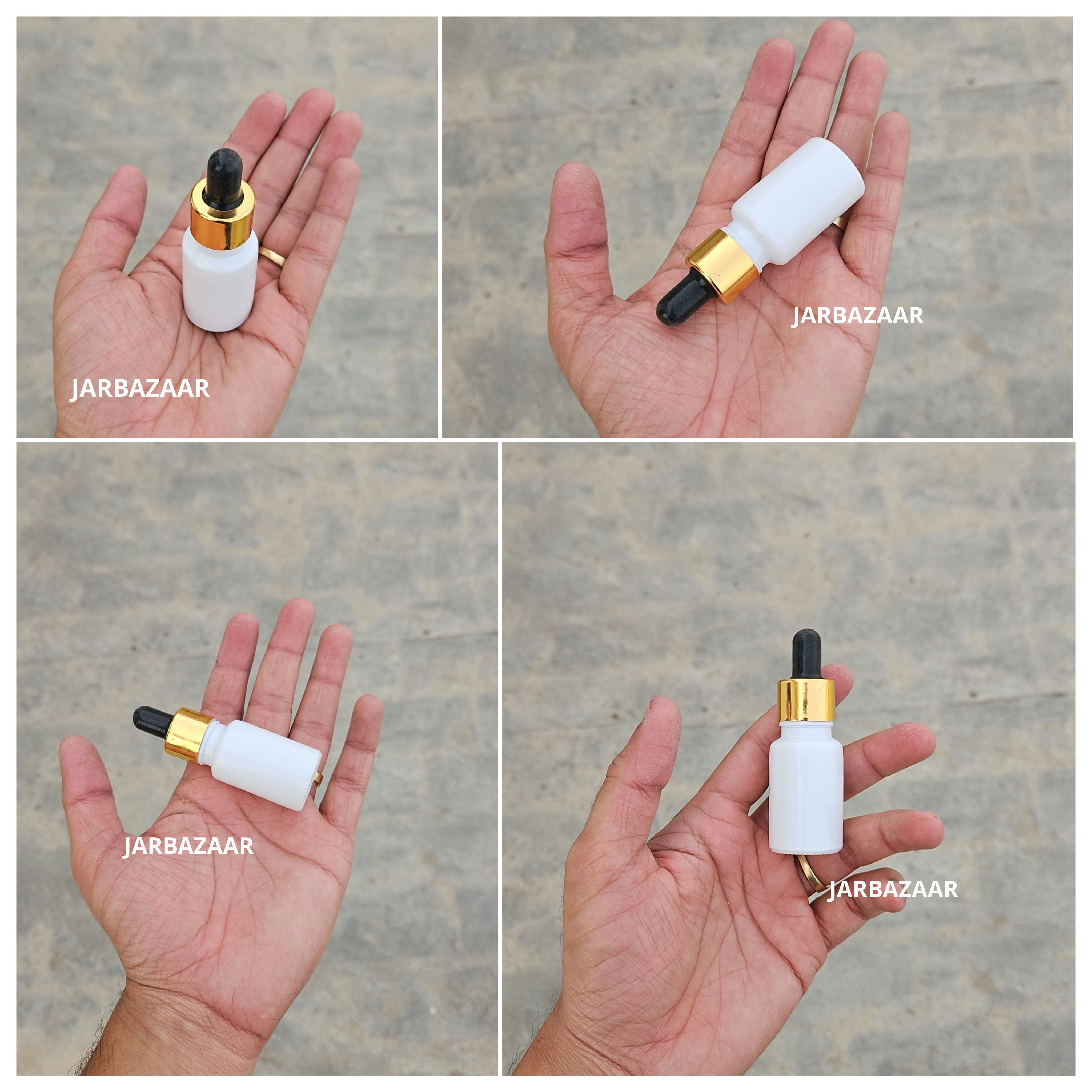 10 ML White Glass Dropper Bottle