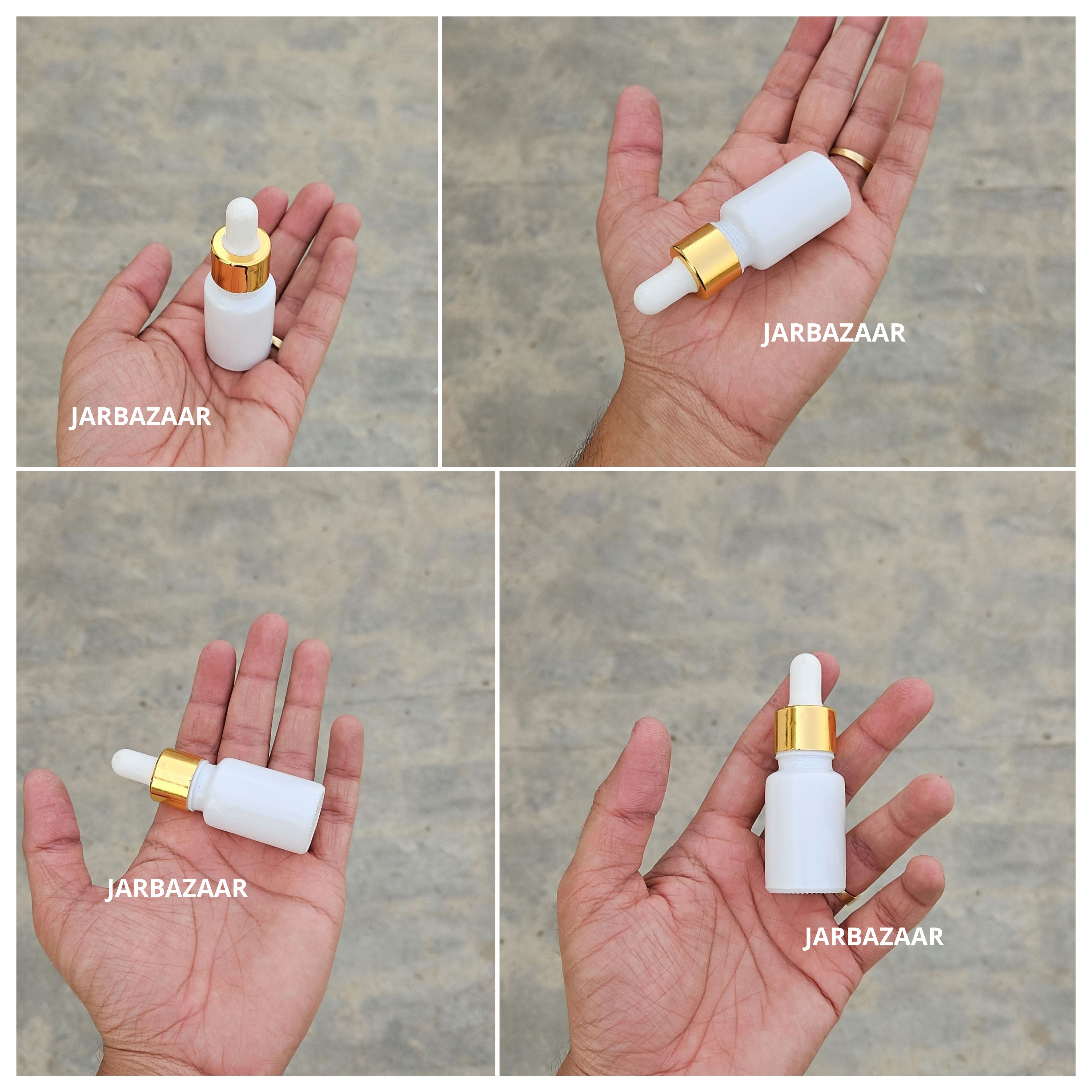 10 ML White Glass Dropper Bottle