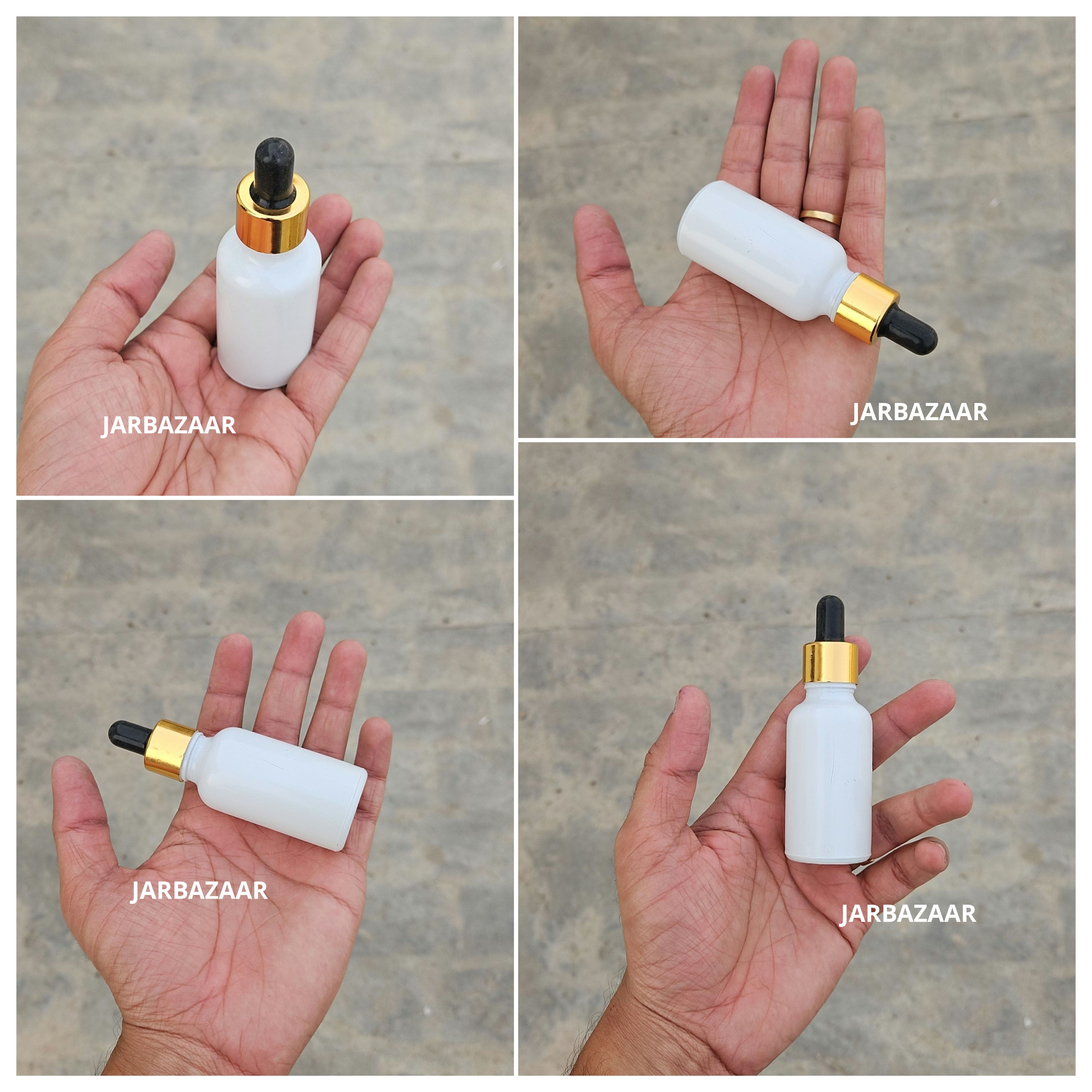30 ML White Glass Dropper Bottle