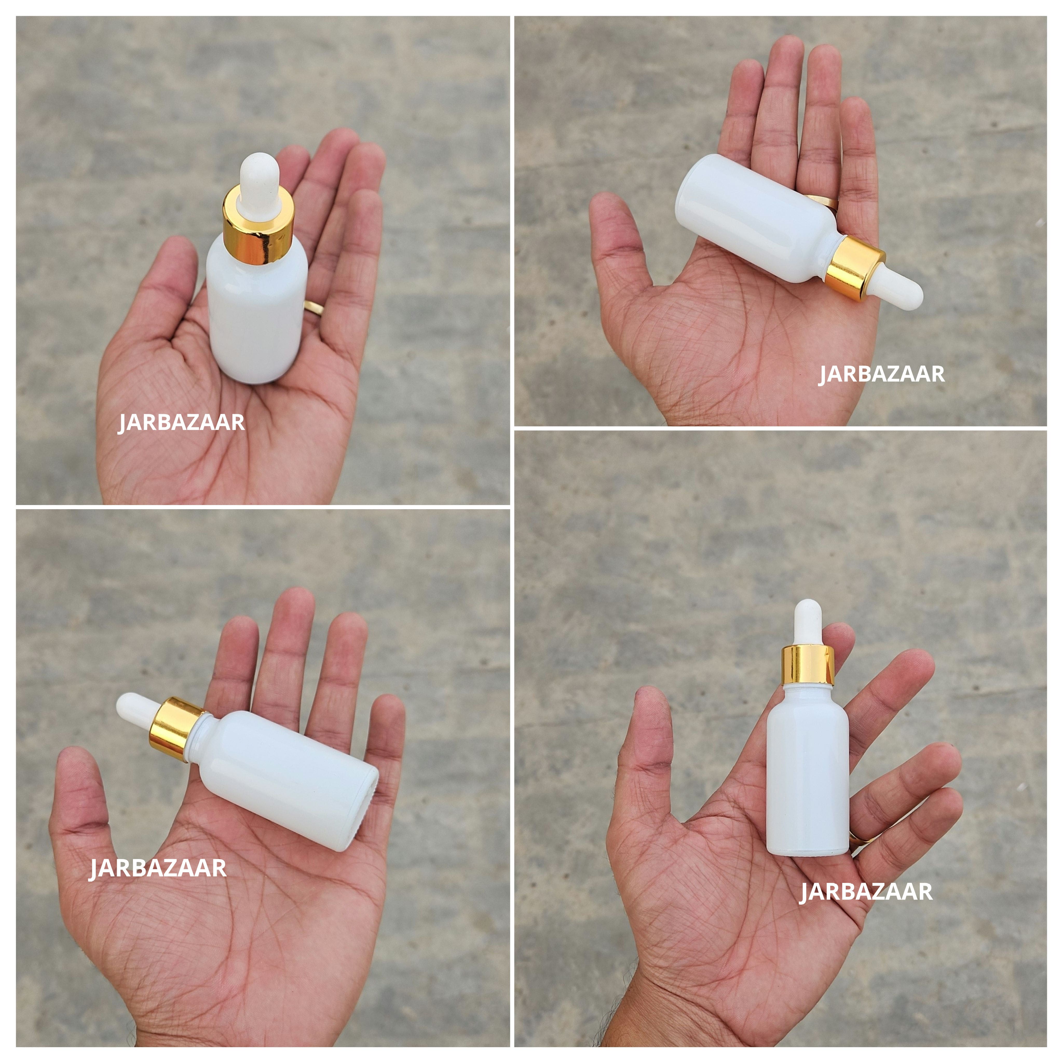 30 ML White Glass Dropper Bottle