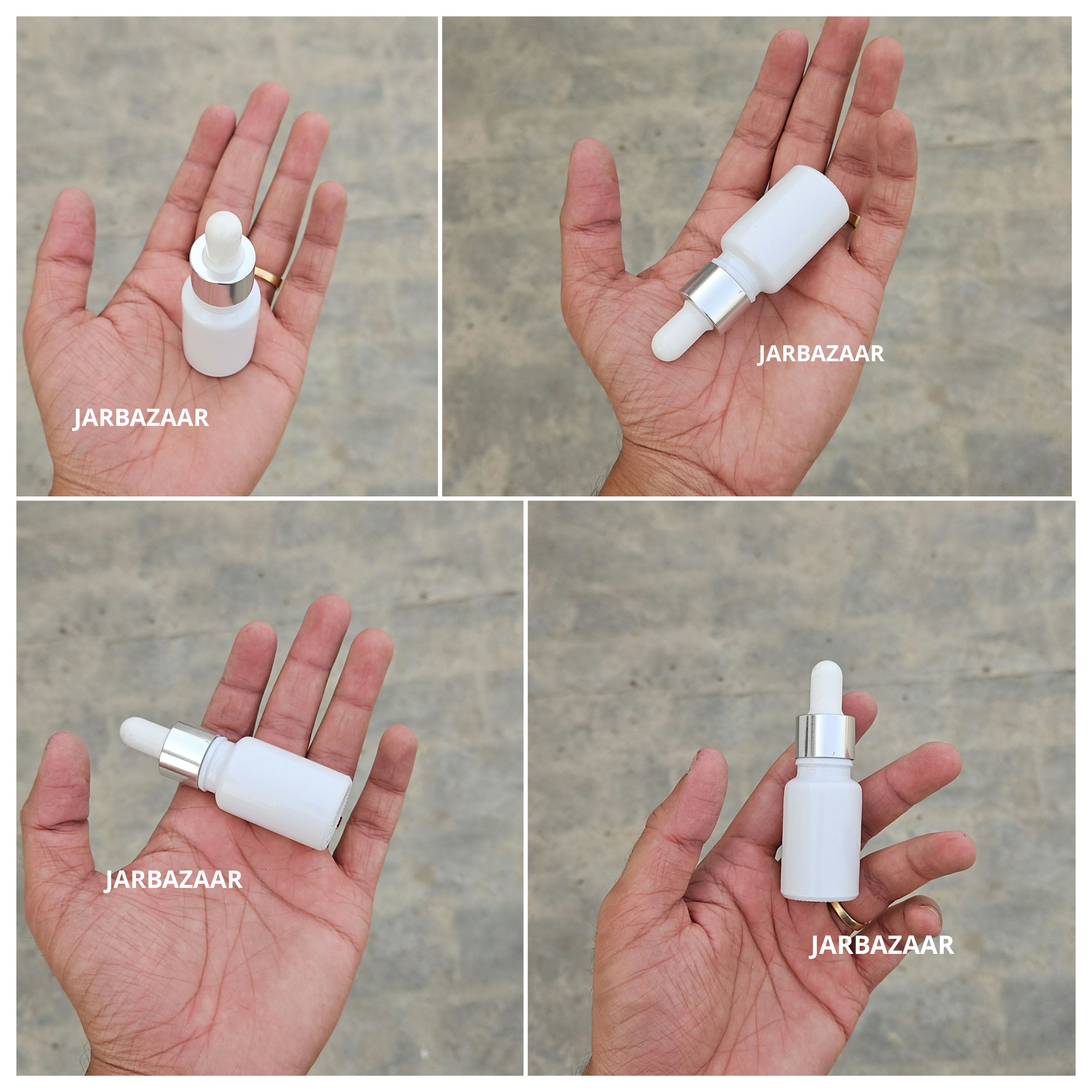 10 ML White Glass Dropper Bottle