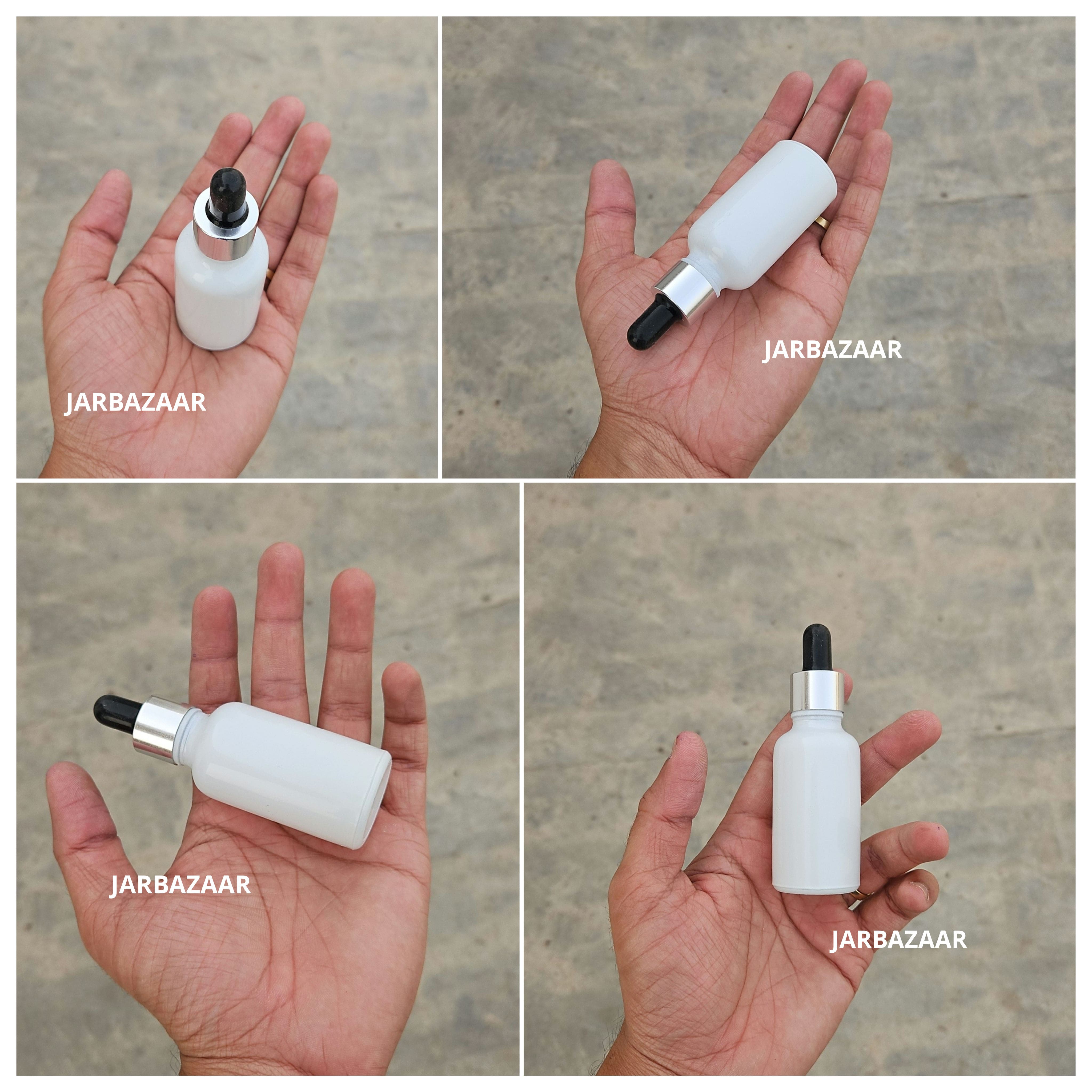 30 ML White Glass Dropper Bottle