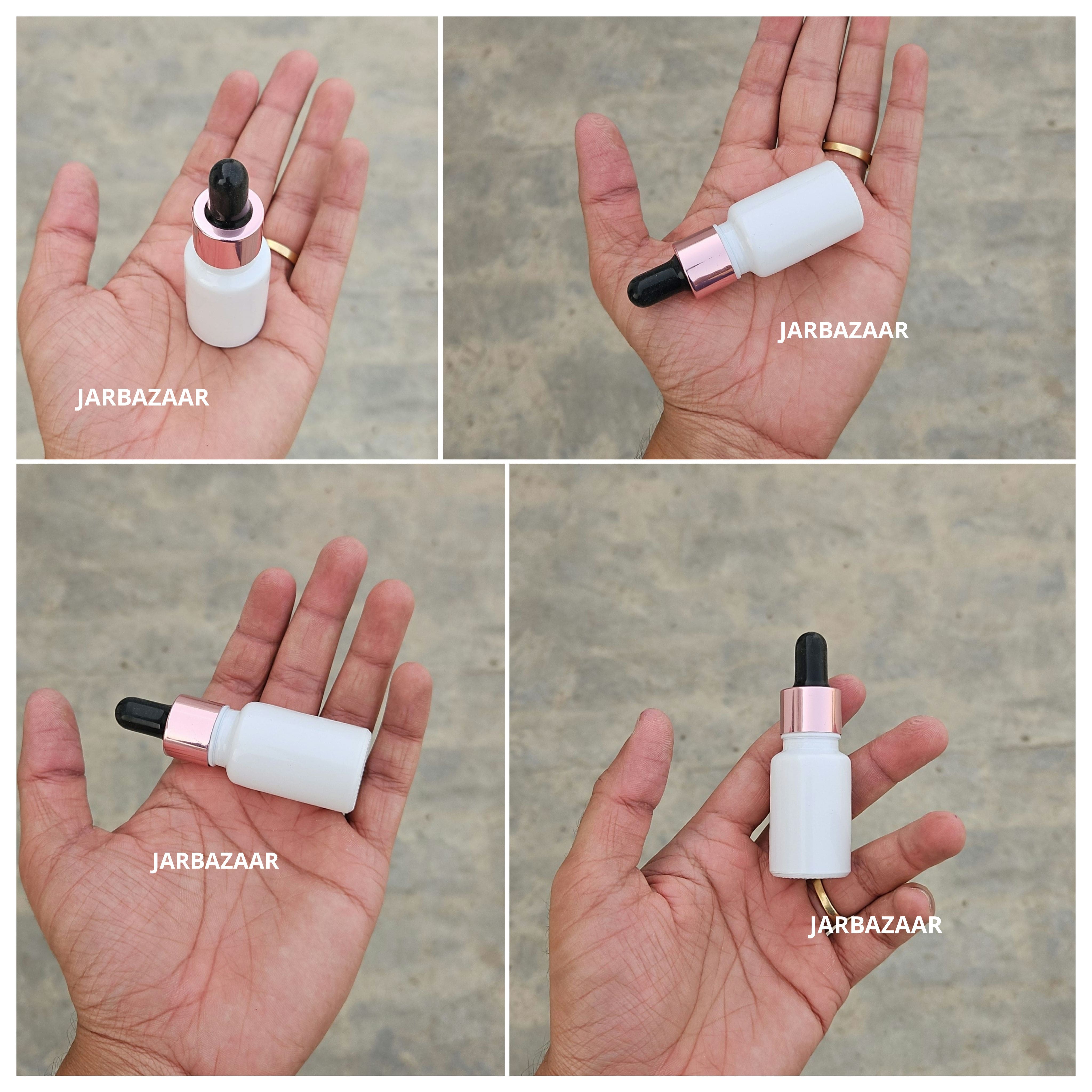 10 ML White Glass Dropper Bottle