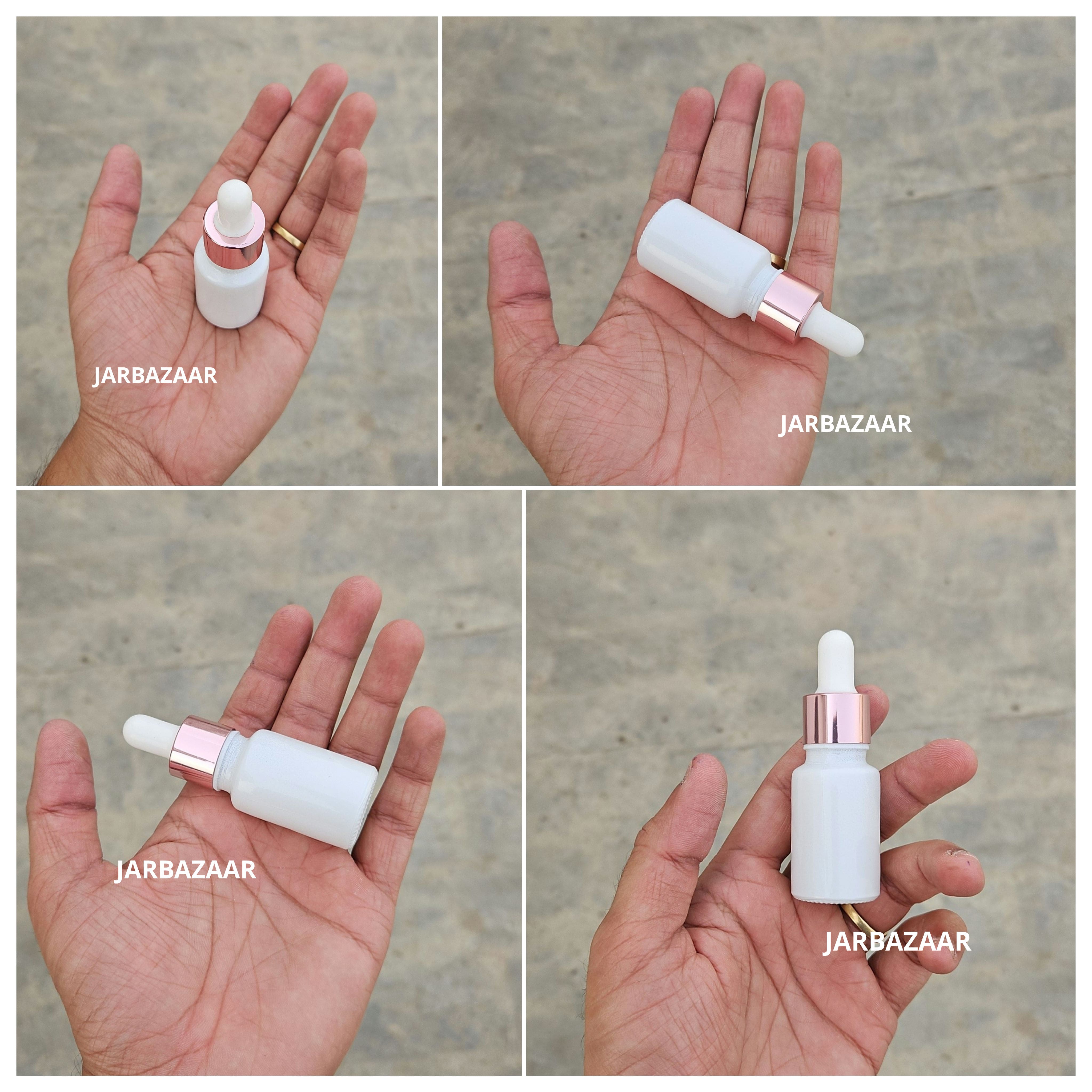 10 ML White Glass Dropper Bottle