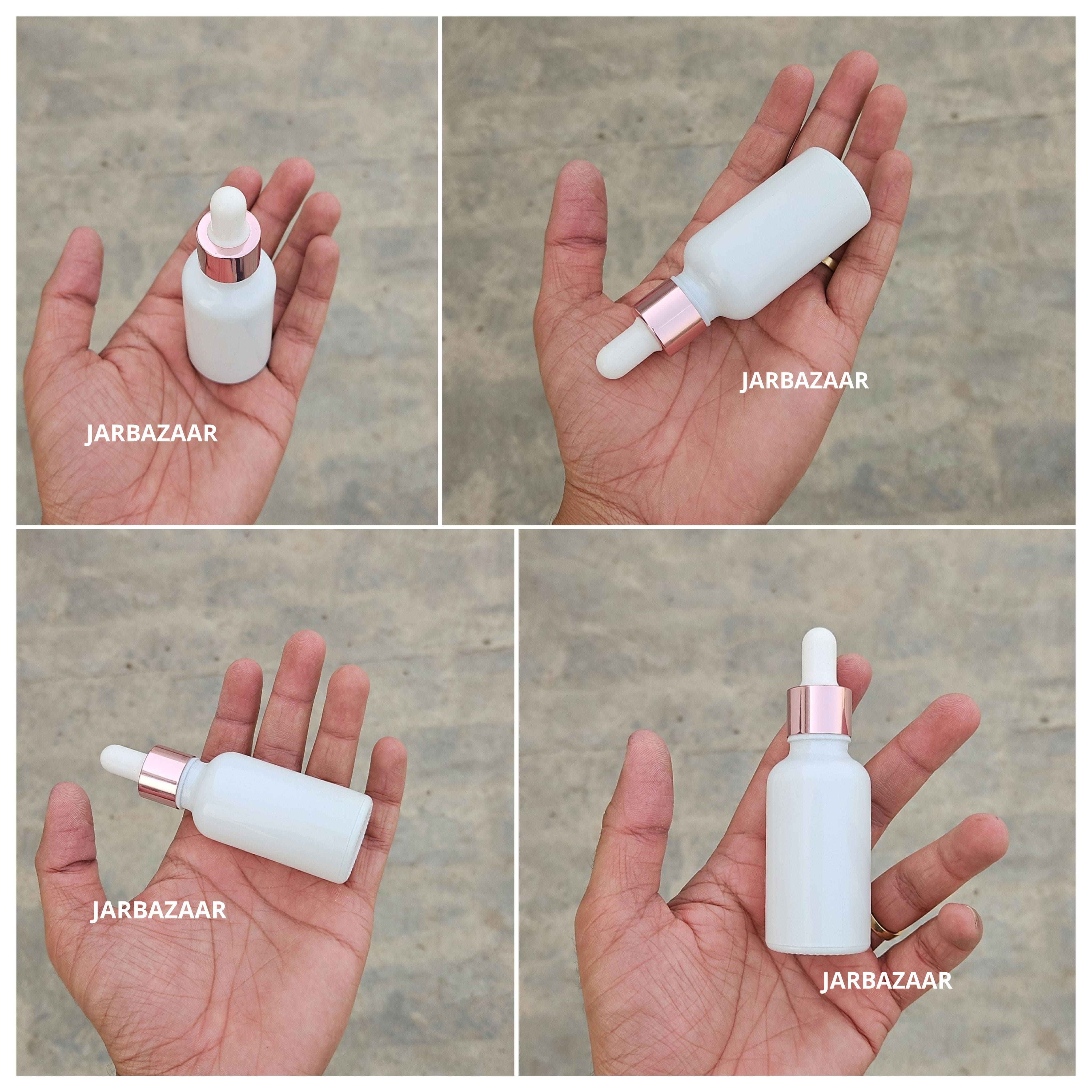 30 ML White Glass Dropper Bottle