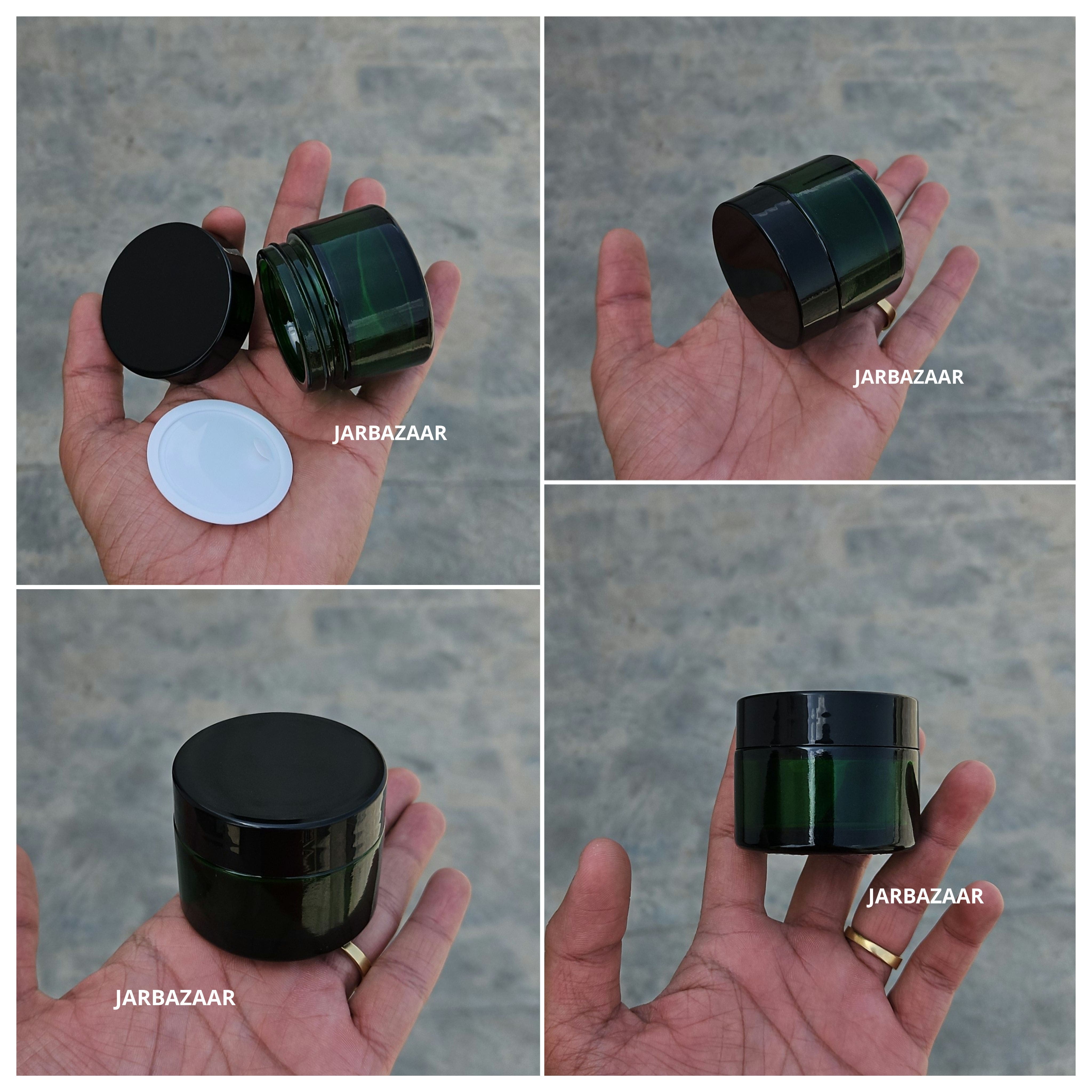 50 Gram Green Glass Jar