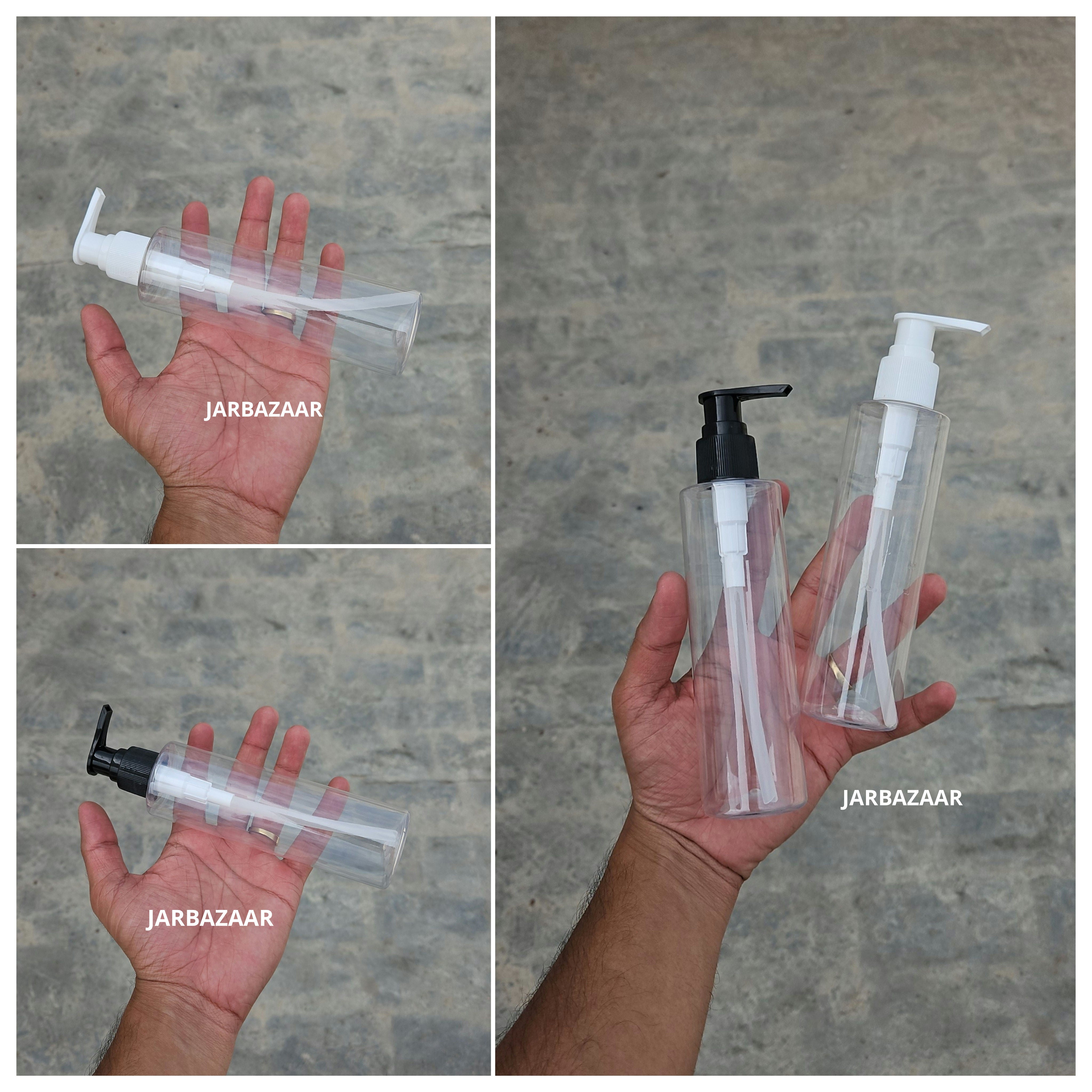 200 ML Sleek Transparent Bottle (With Dispenser Pump)