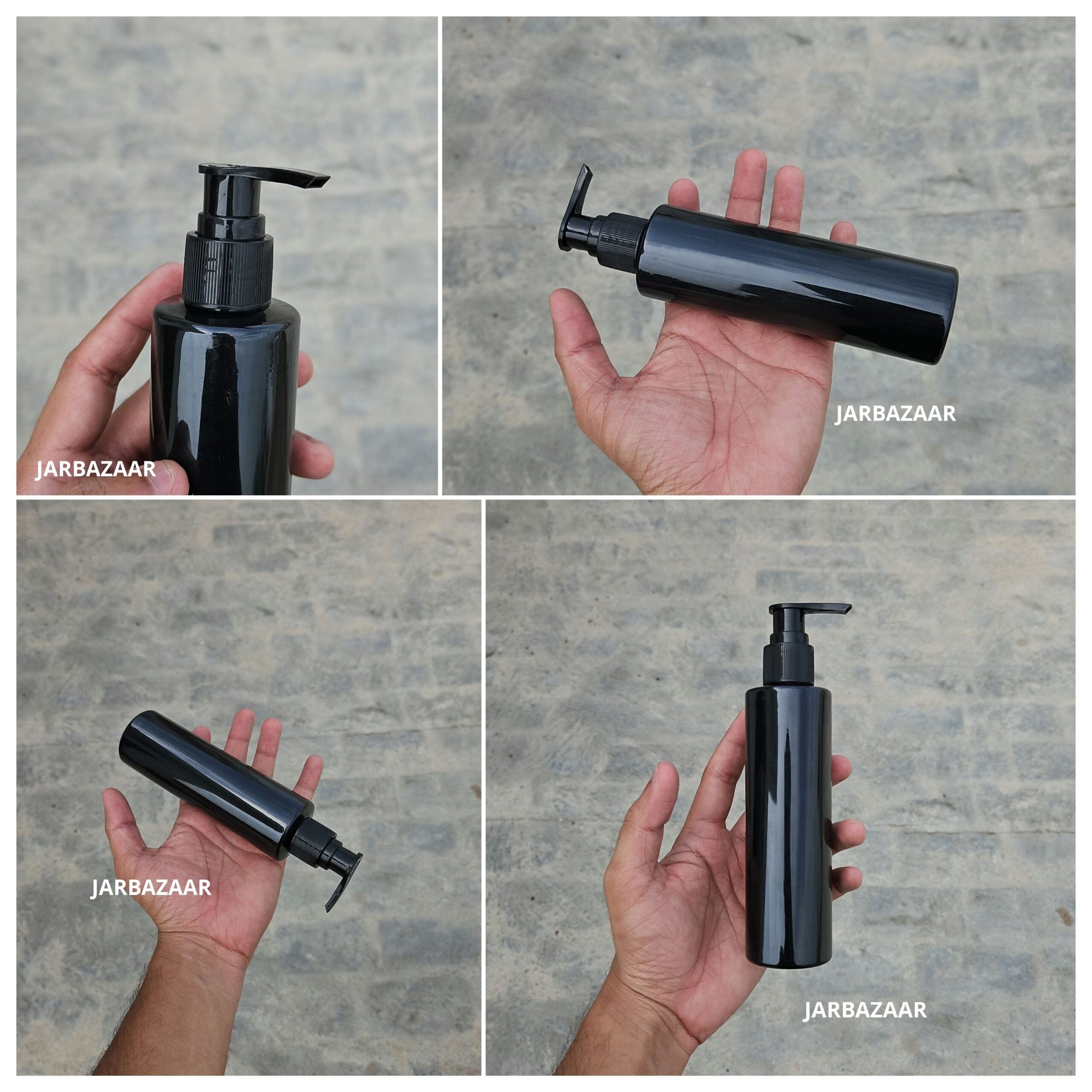 200 ML Sleek Black Bottle (With Dispenser Pump)