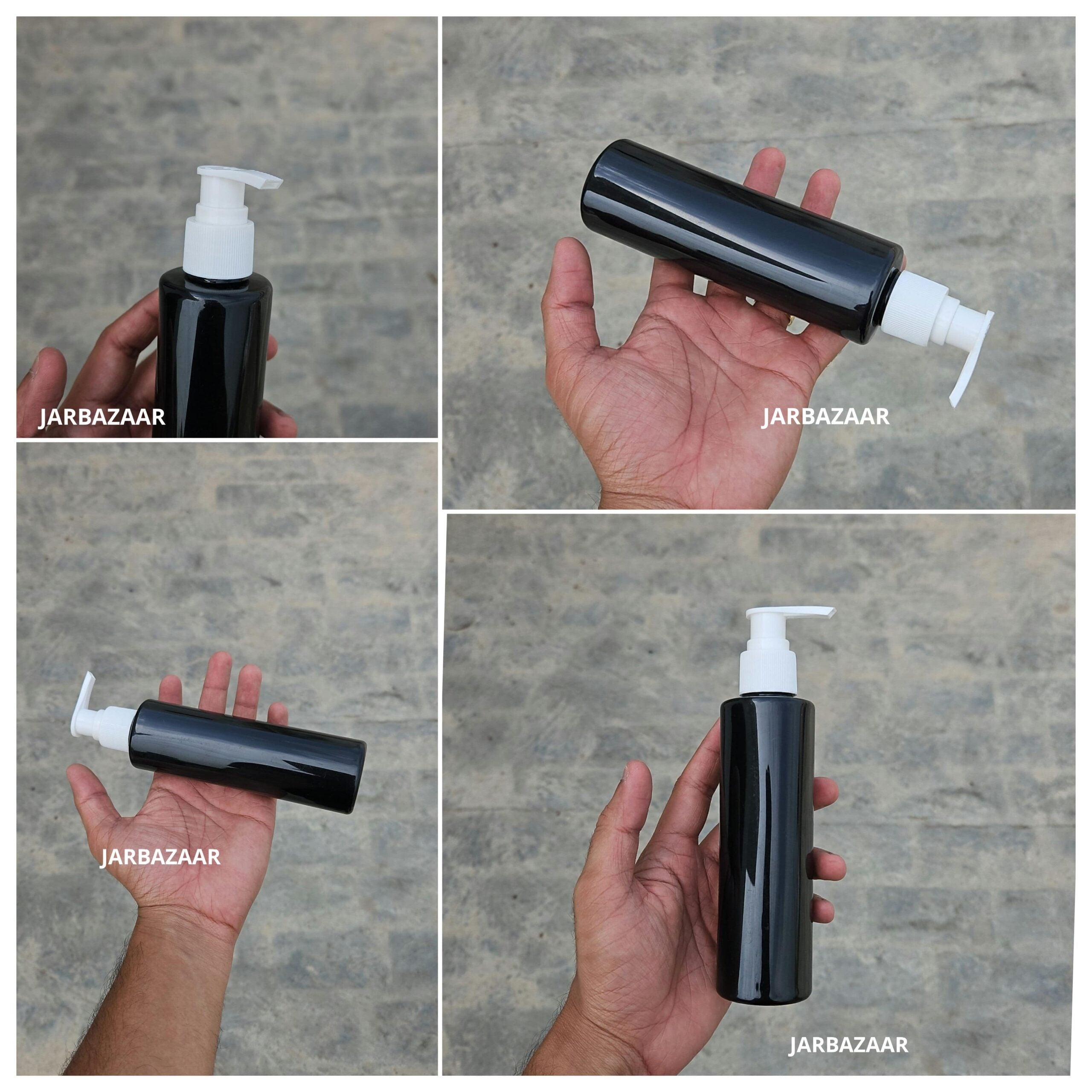 200 ML Sleek Black Bottle (With Dispenser Pump)