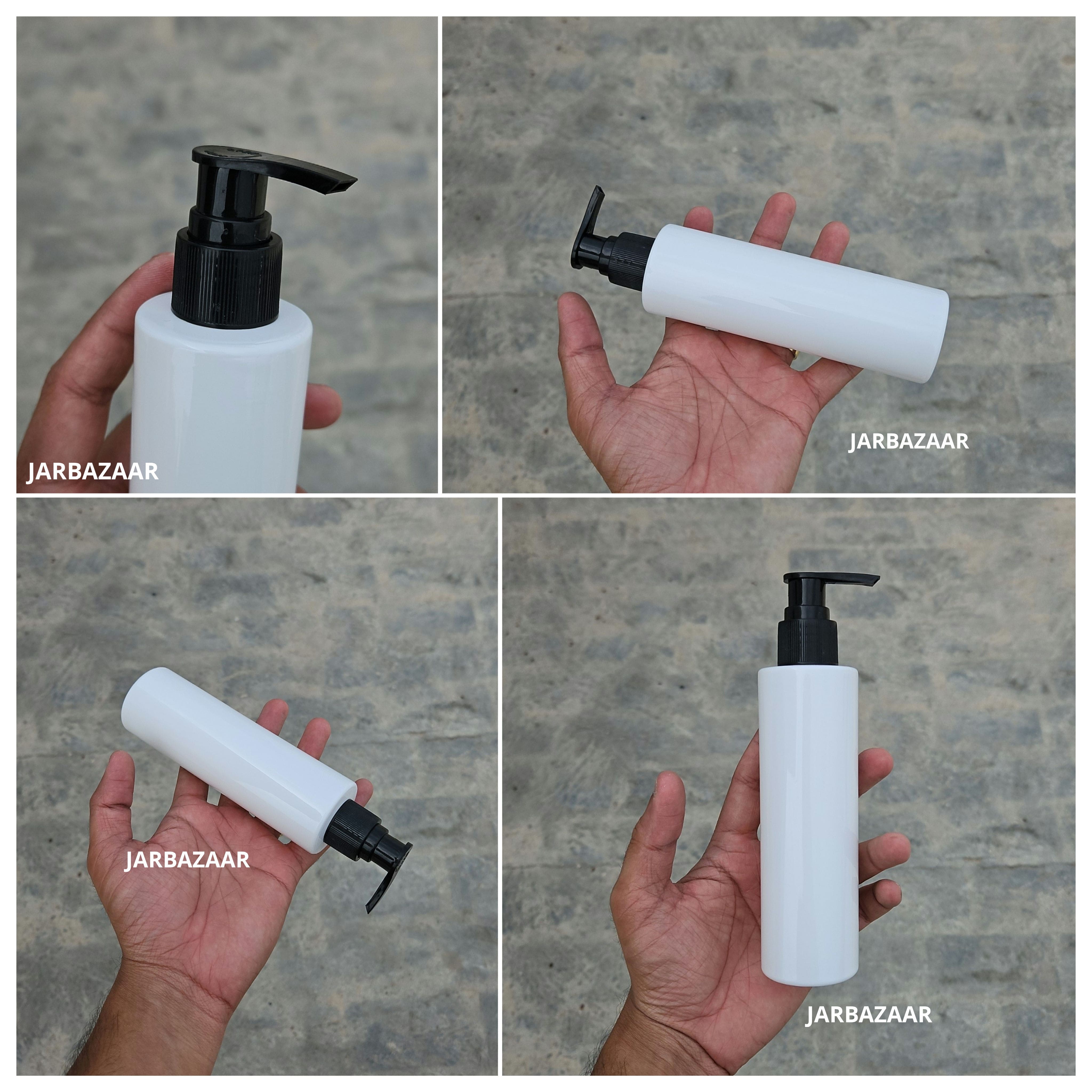 200 ML Sleek White Bottle (With Dispenser Pump)
