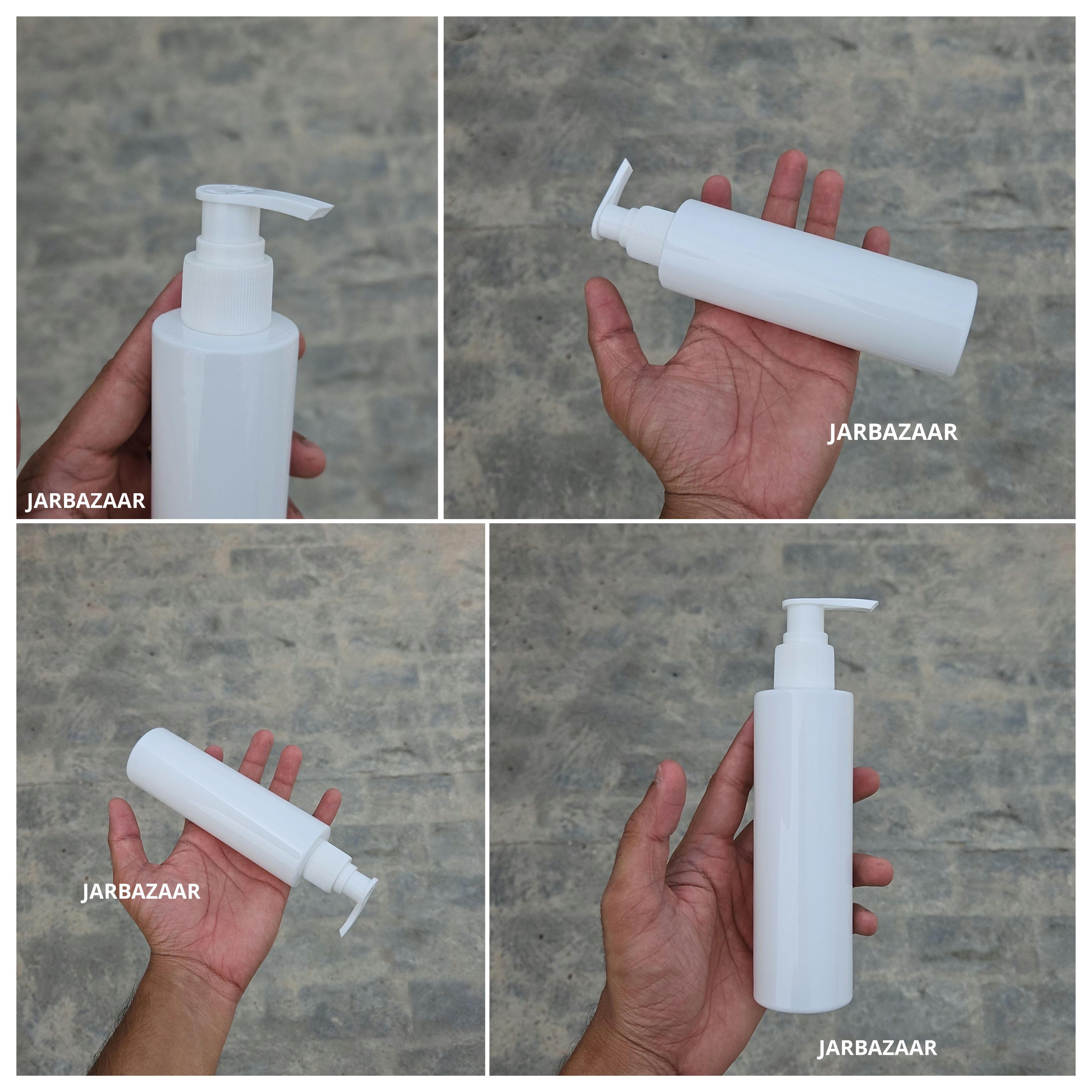 200 ML Sleek White Bottle (With Dispenser Pump)