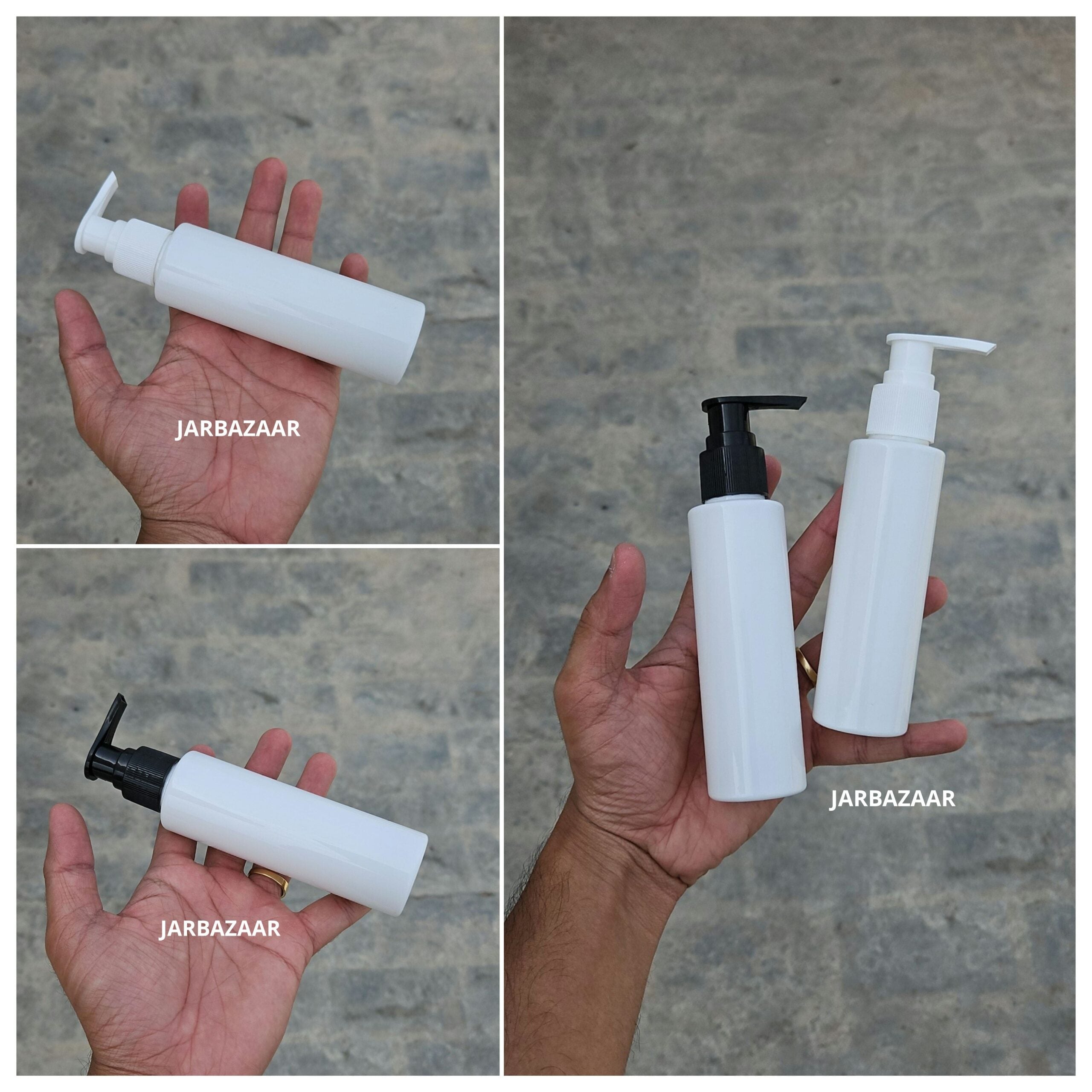 100 ML Sleek White Bottle (With Dispenser Pump)