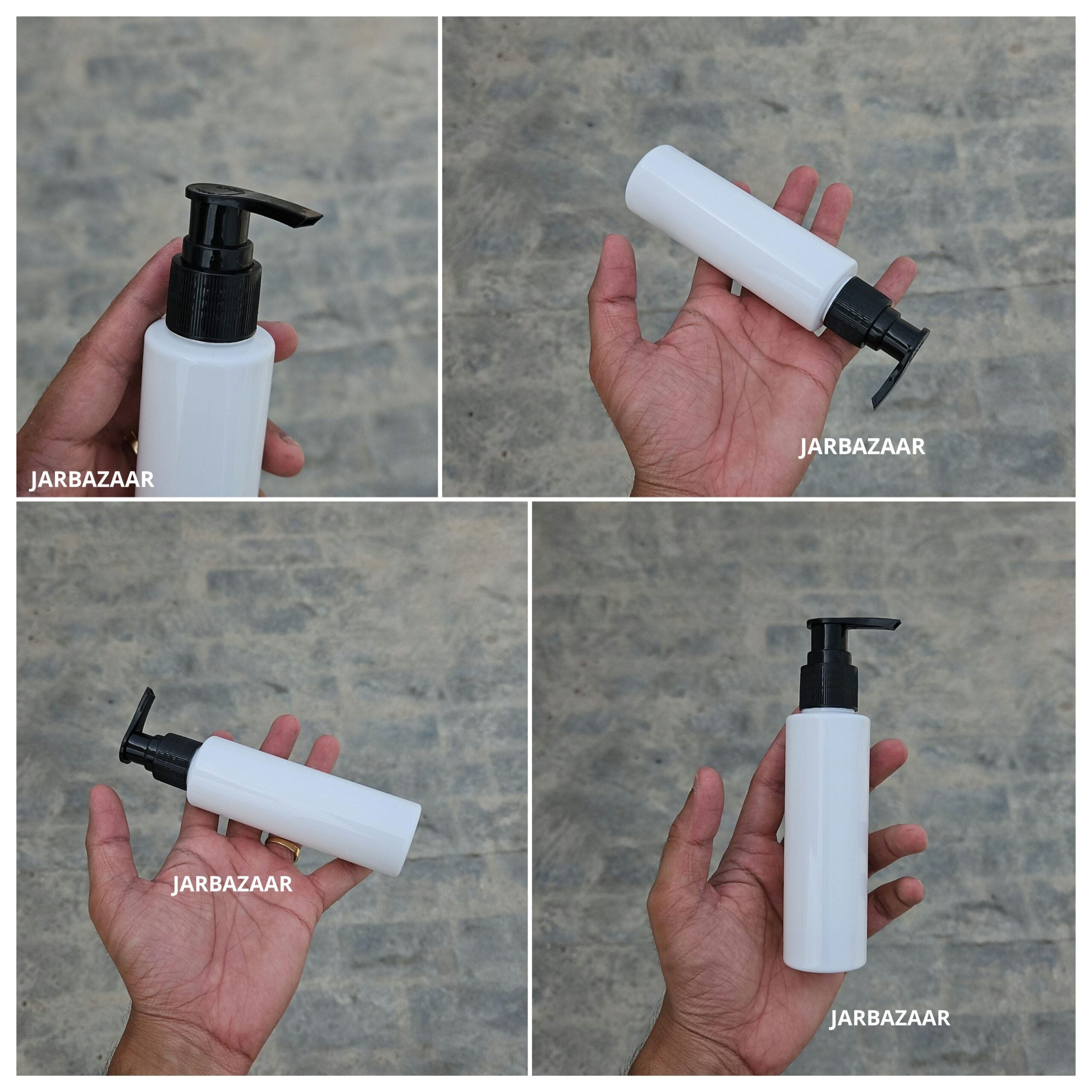 100 ML Sleek White Bottle (With Dispenser Pump)