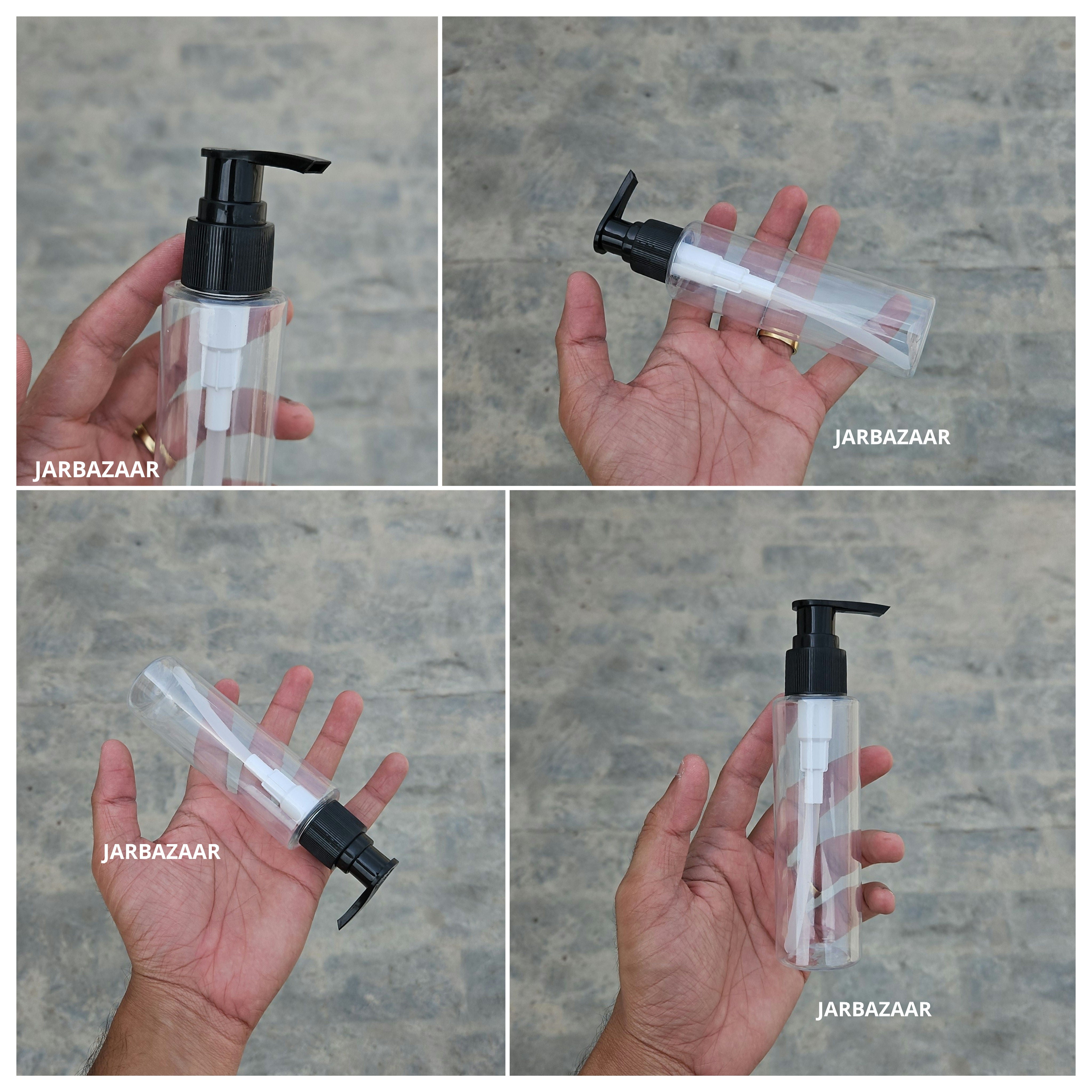 100 ML Sleek Transparent Bottle (With Dispenser Pump)