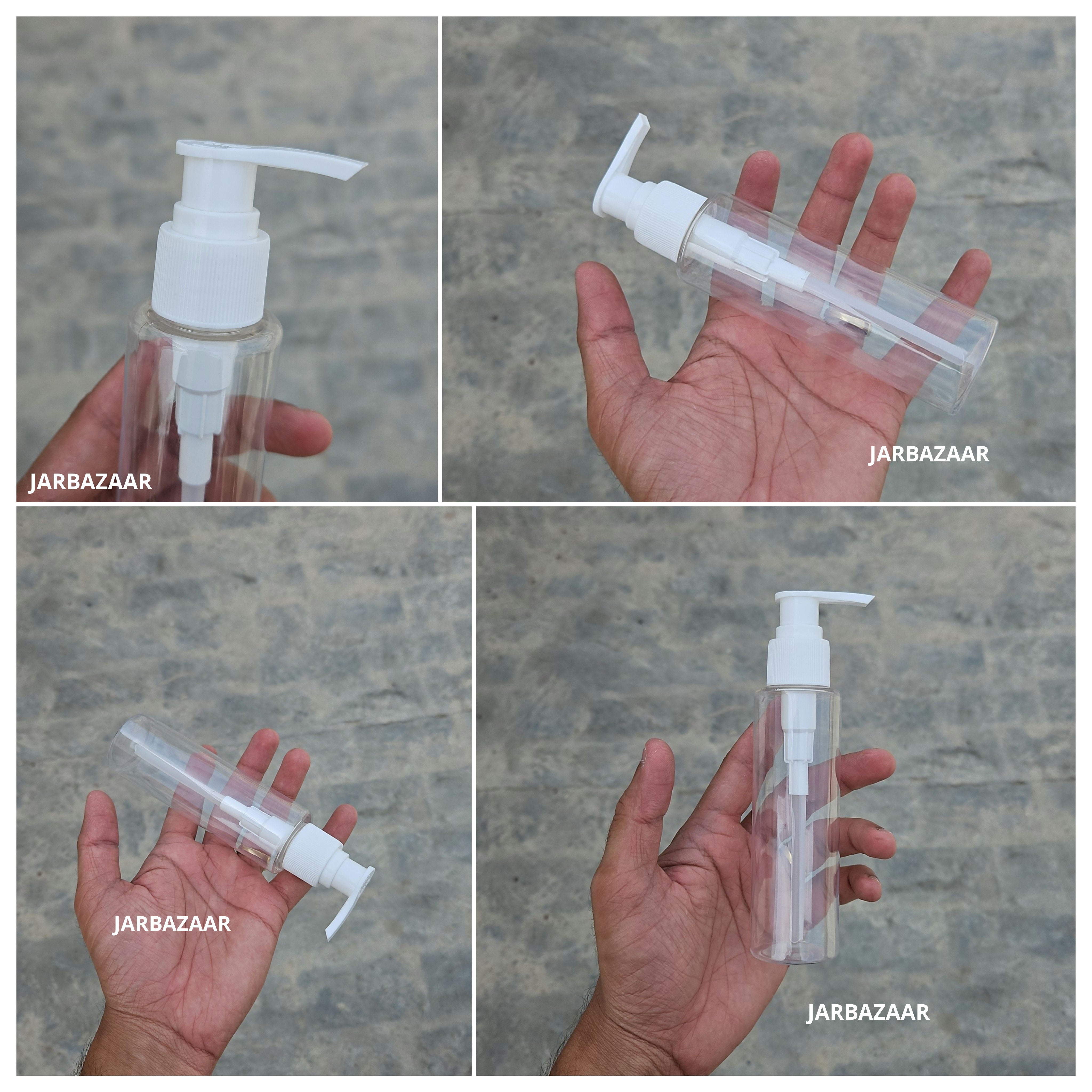 100 ML Sleek Transparent Bottle (With Dispenser Pump)
