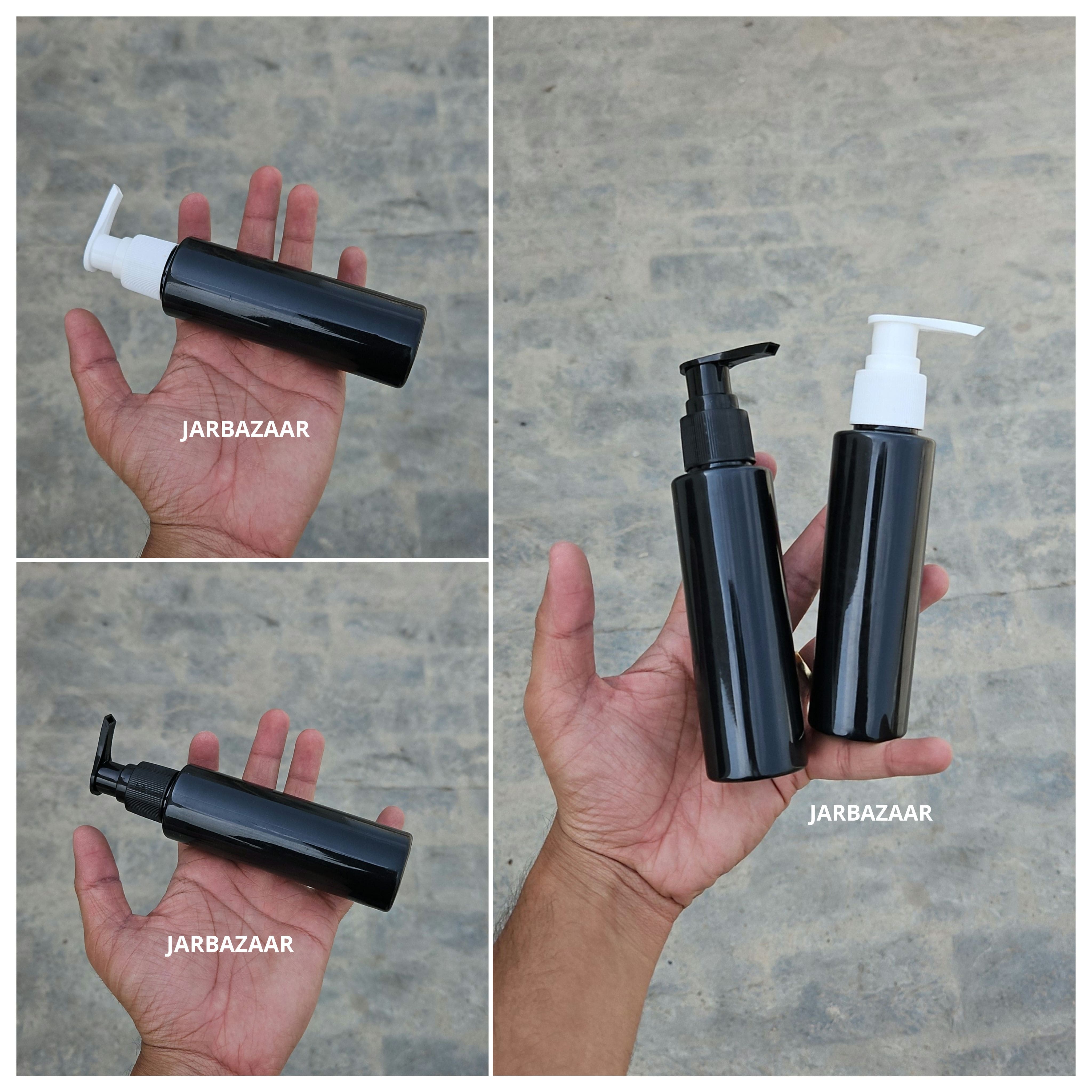 100 ML Sleek Black Bottle (With Dispenser Pump)