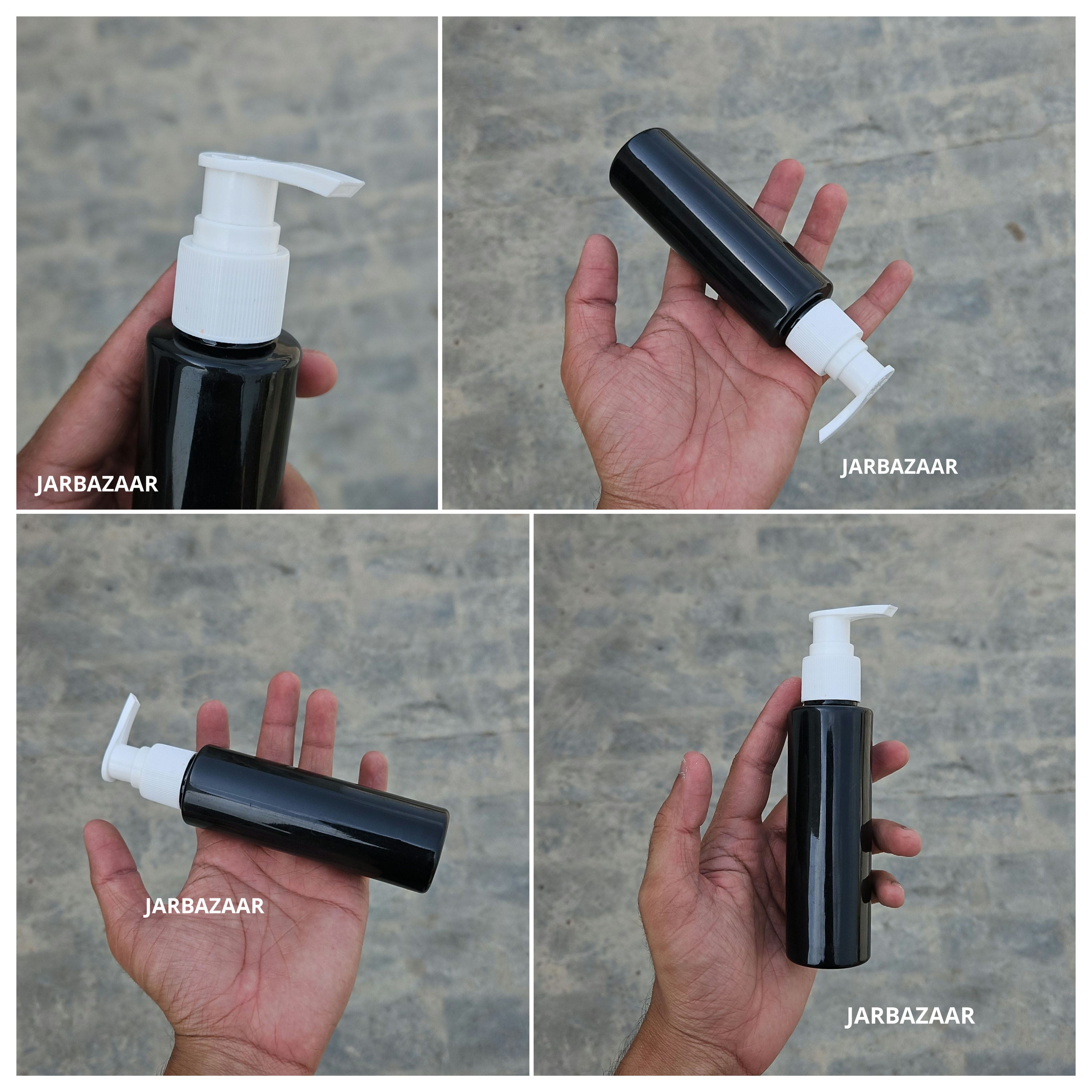 100 ML Sleek Black Bottle (With Dispenser Pump)