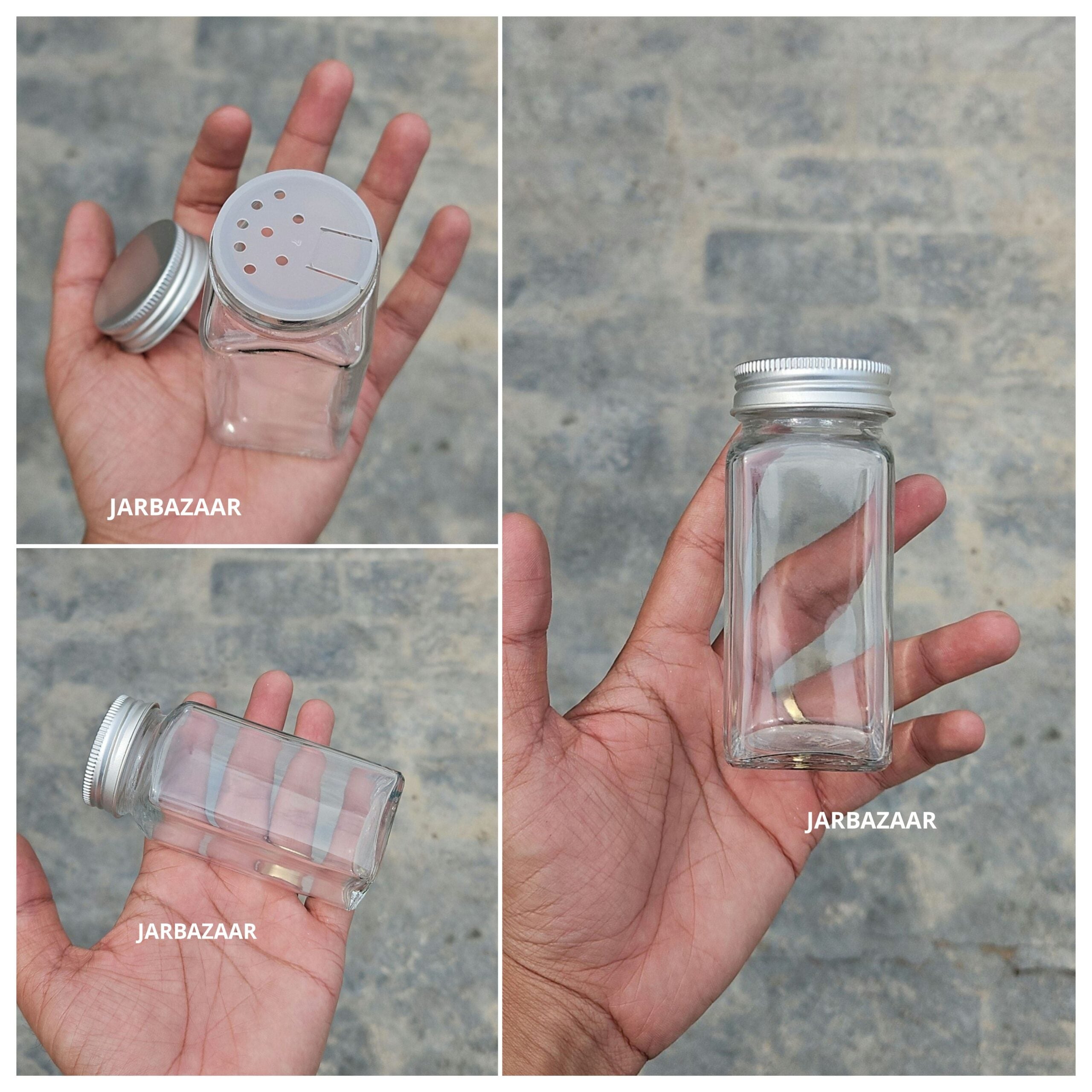 100 ML Square Glass Jar