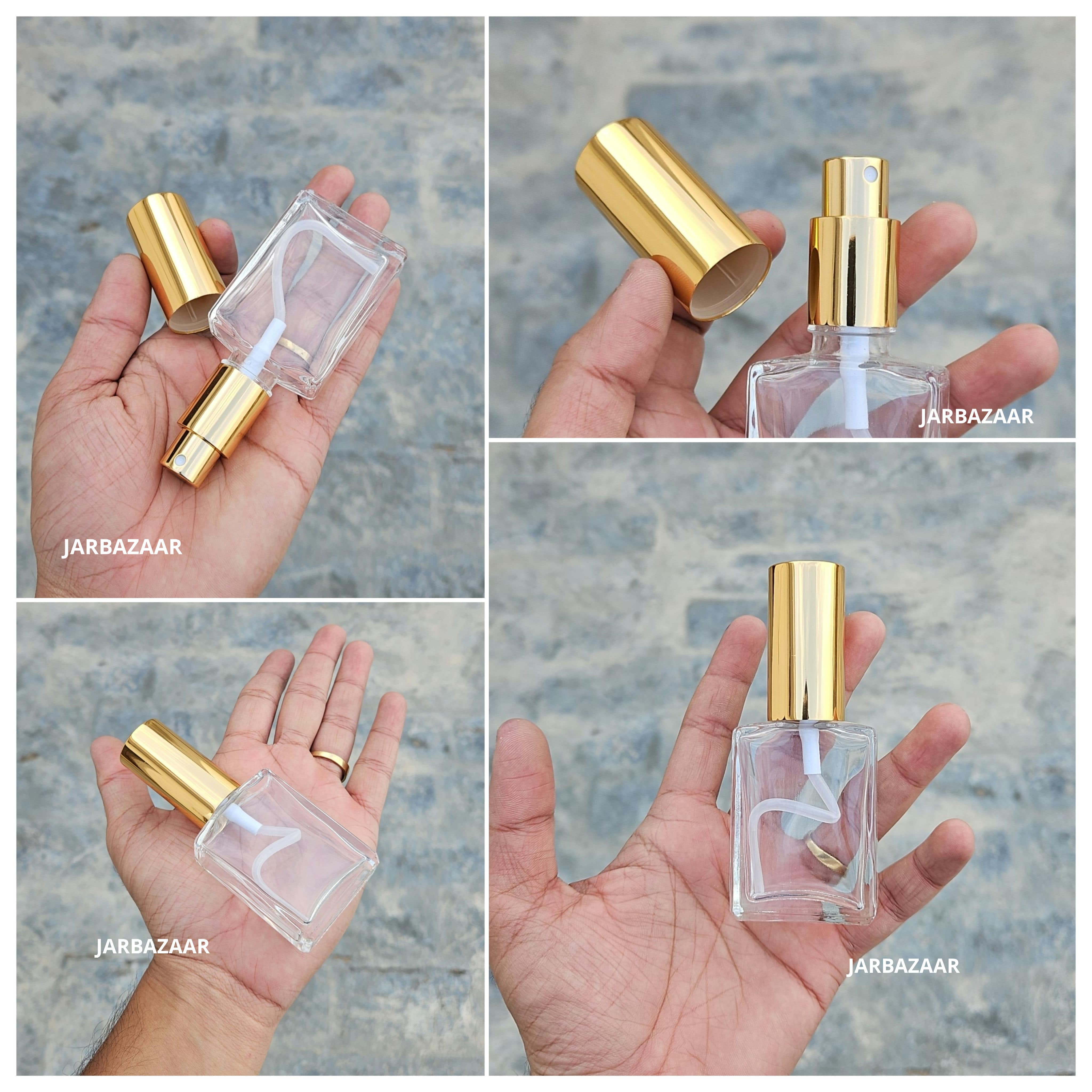 30 ML Clear Rectangular Glass Spray Bottle