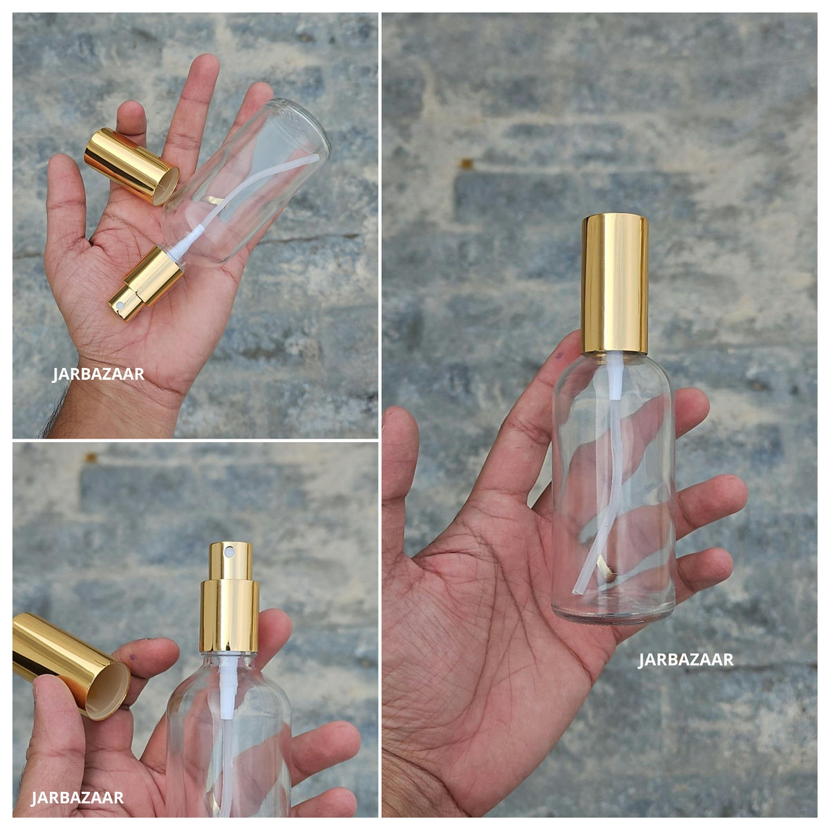 100 ML Clear Glass Perfume Bottle – JarBazaar