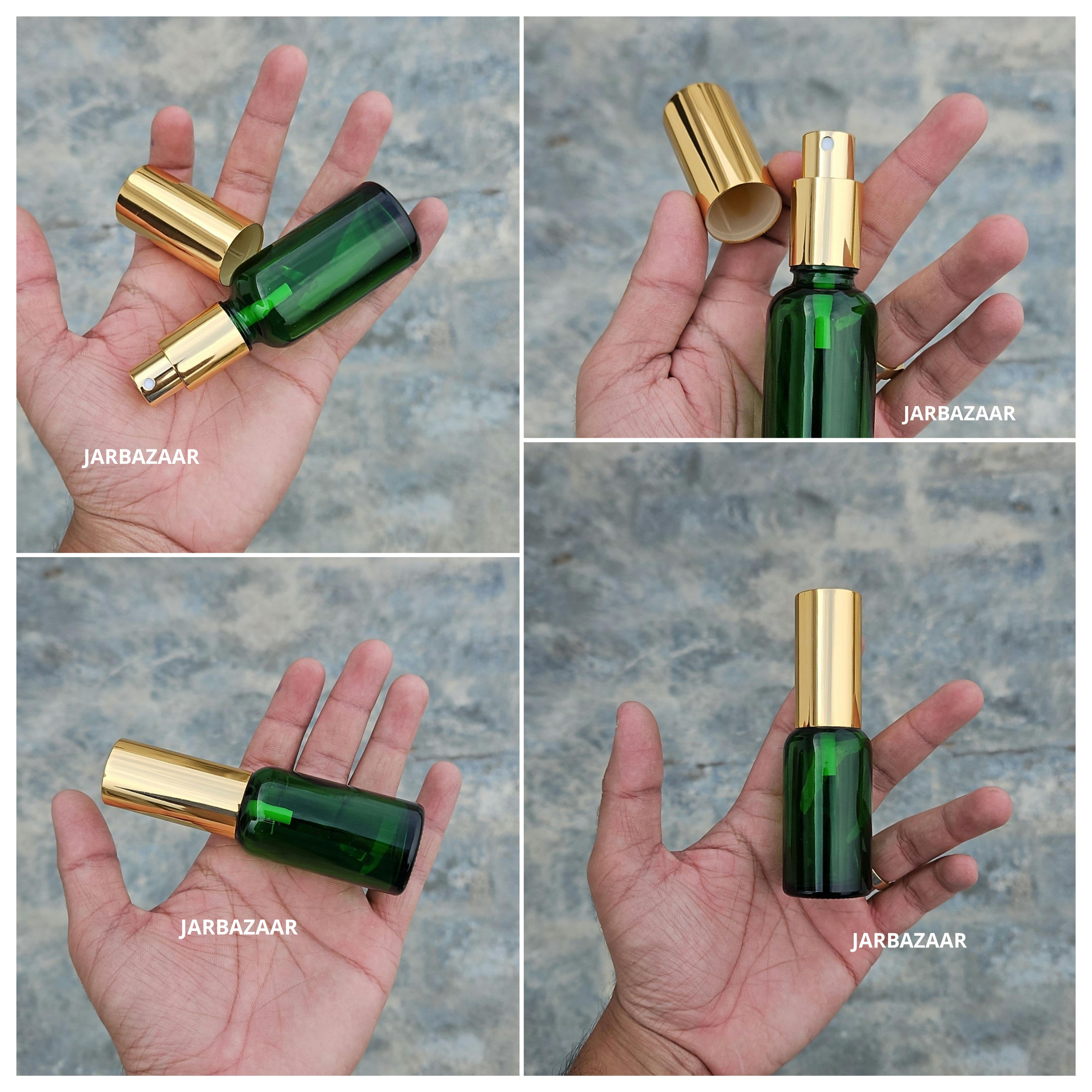 30 ML Green Glass Perfume Bottle