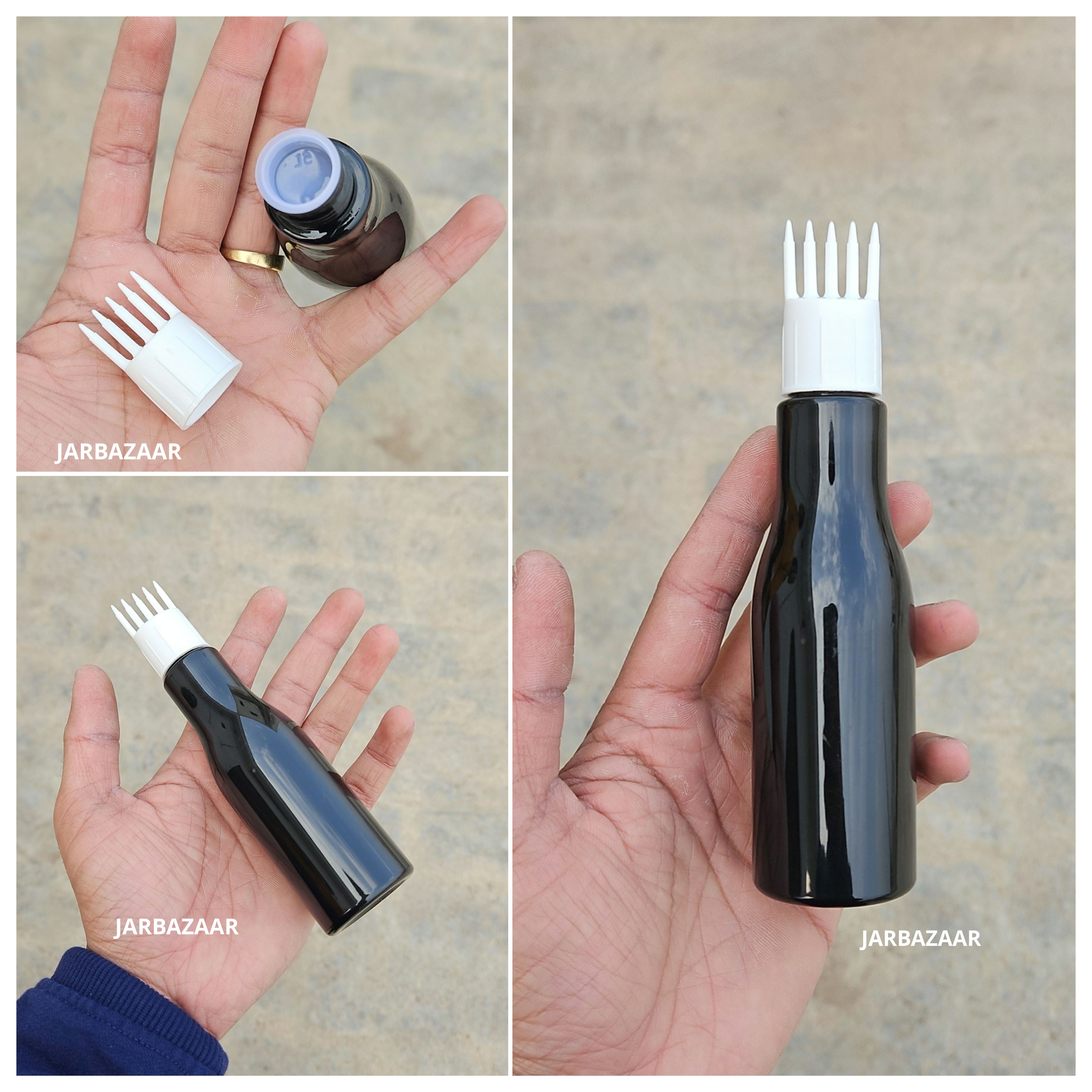 100 ML Asta Black Pet Bottle (With Comb Cap)