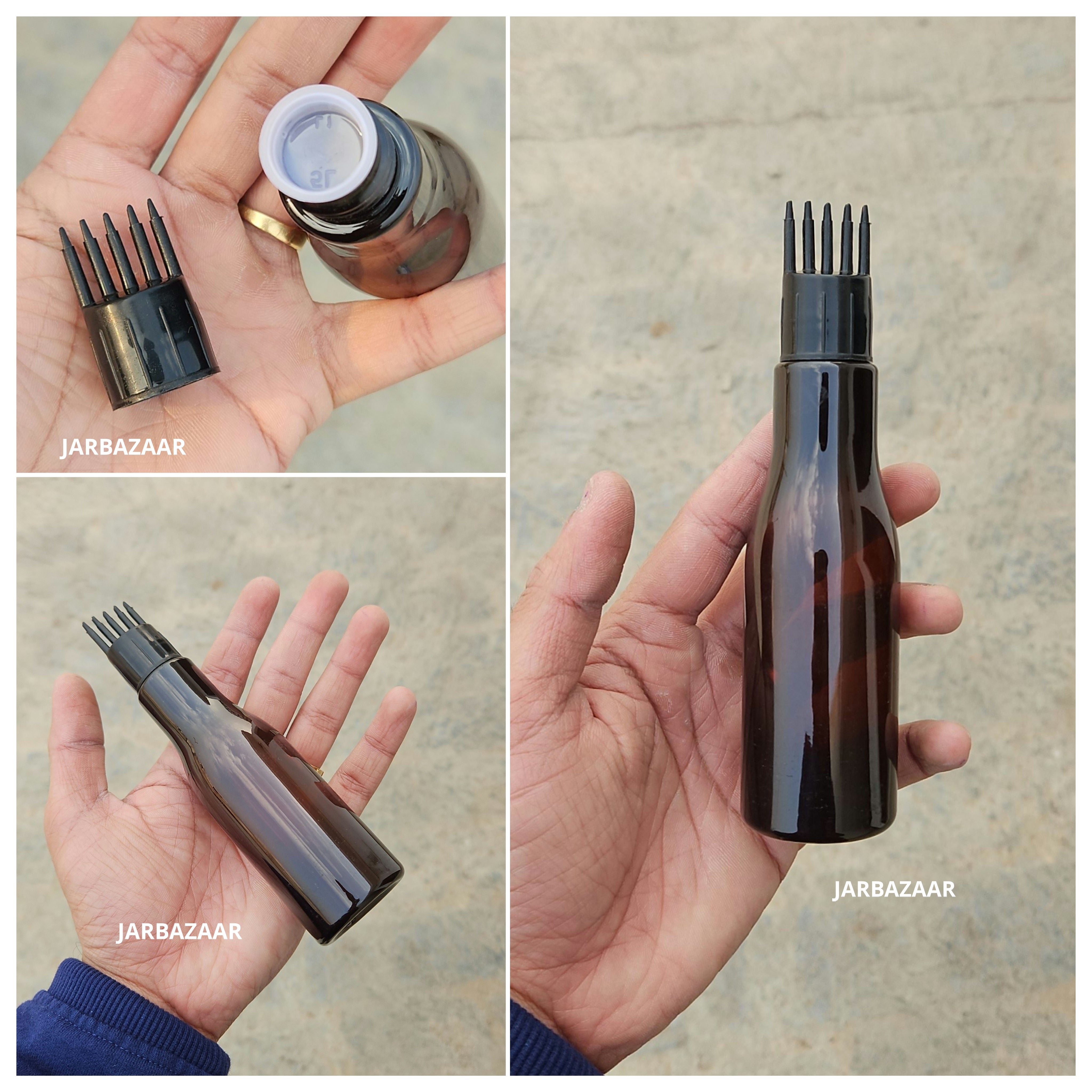 100 ML Asta Amber Pet Bottle (With Comb Cap)