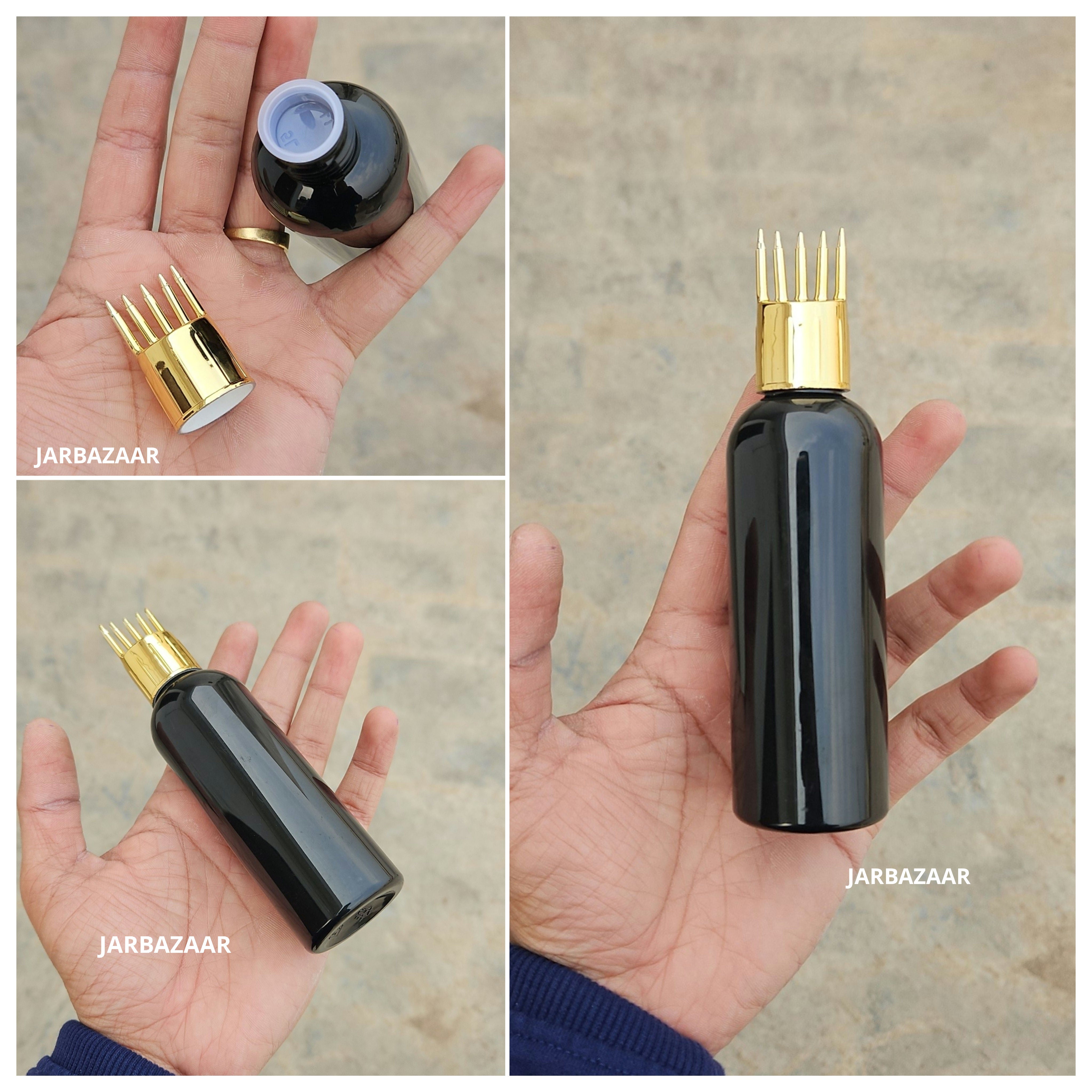 100 ML Avon Black Pet Bottle (With Golden Comb Cap)