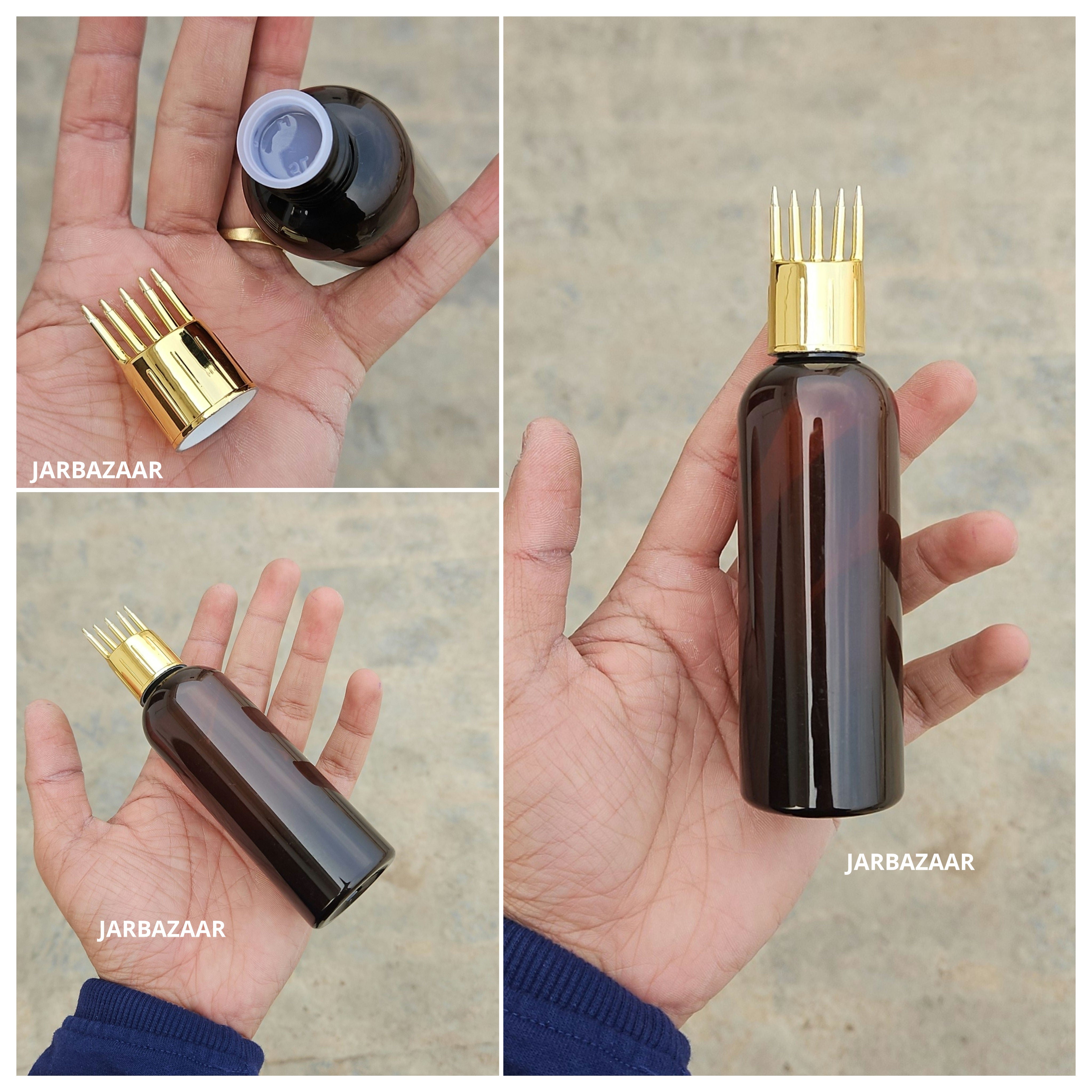 100 ML Avon Amber Pet Bottle (With Golden Comb Cap)