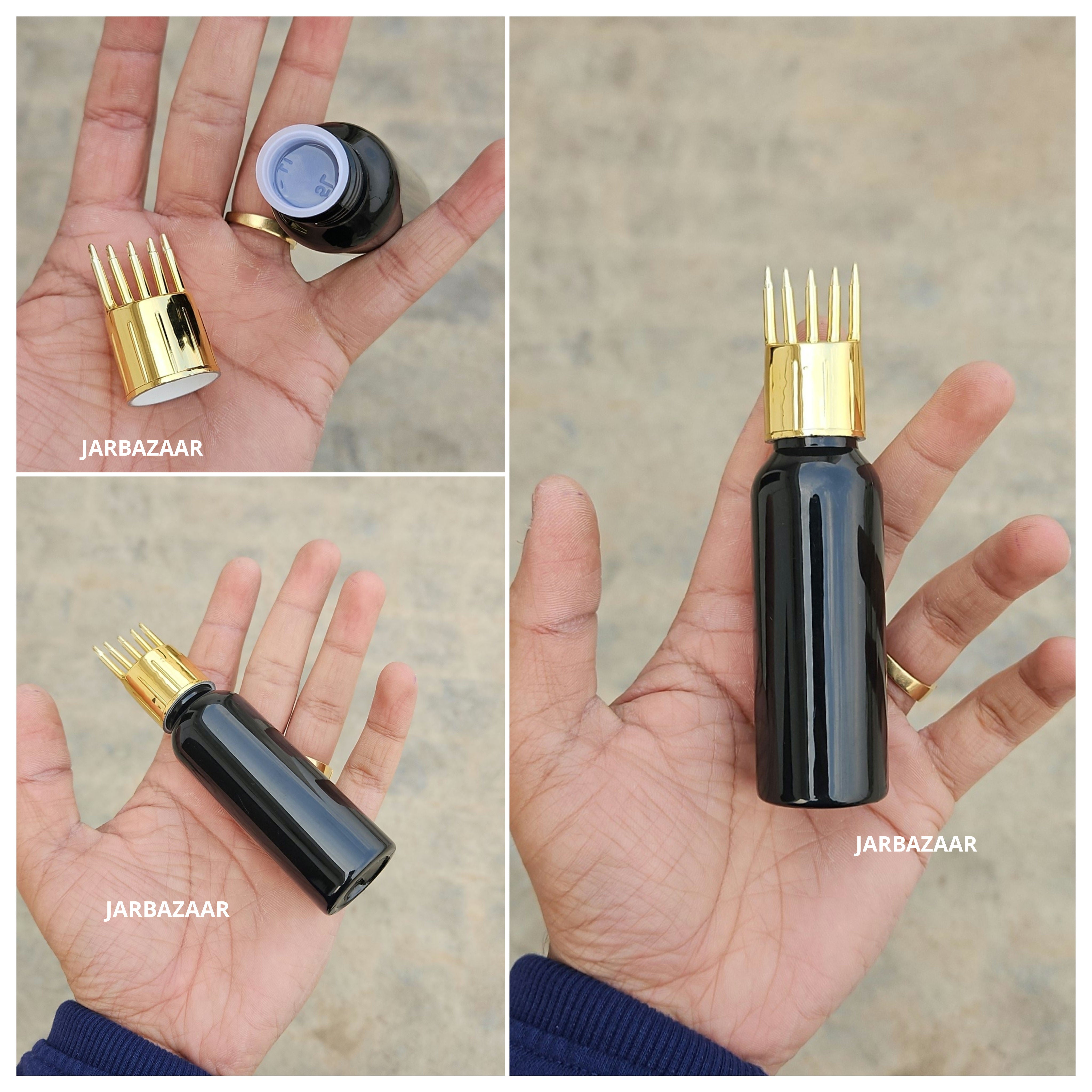 50 ML Avon Black Pet Bottle (With Golden Comb Cap)