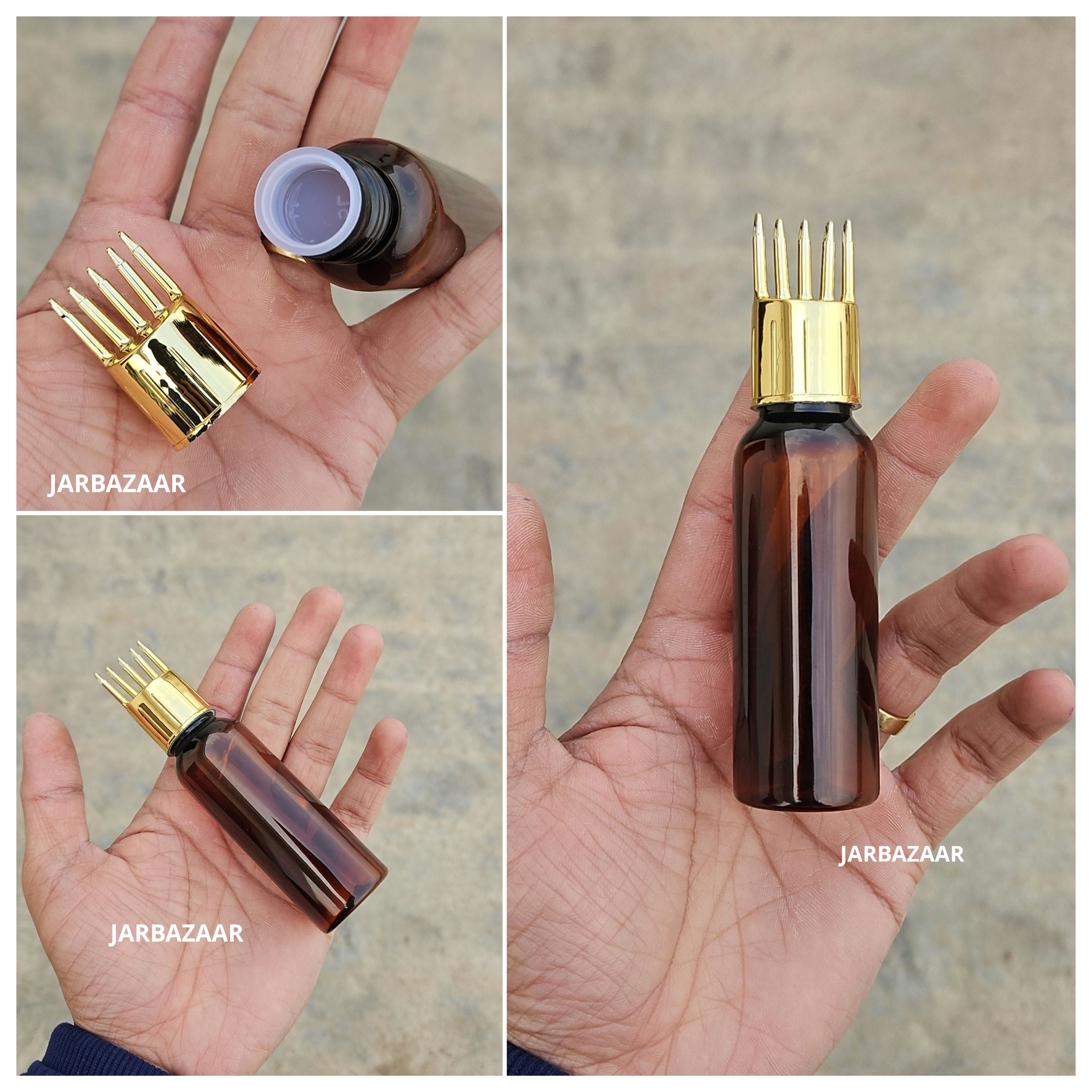 50 ML Avon Amber Pet Bottle (With Golden Comb Cap)