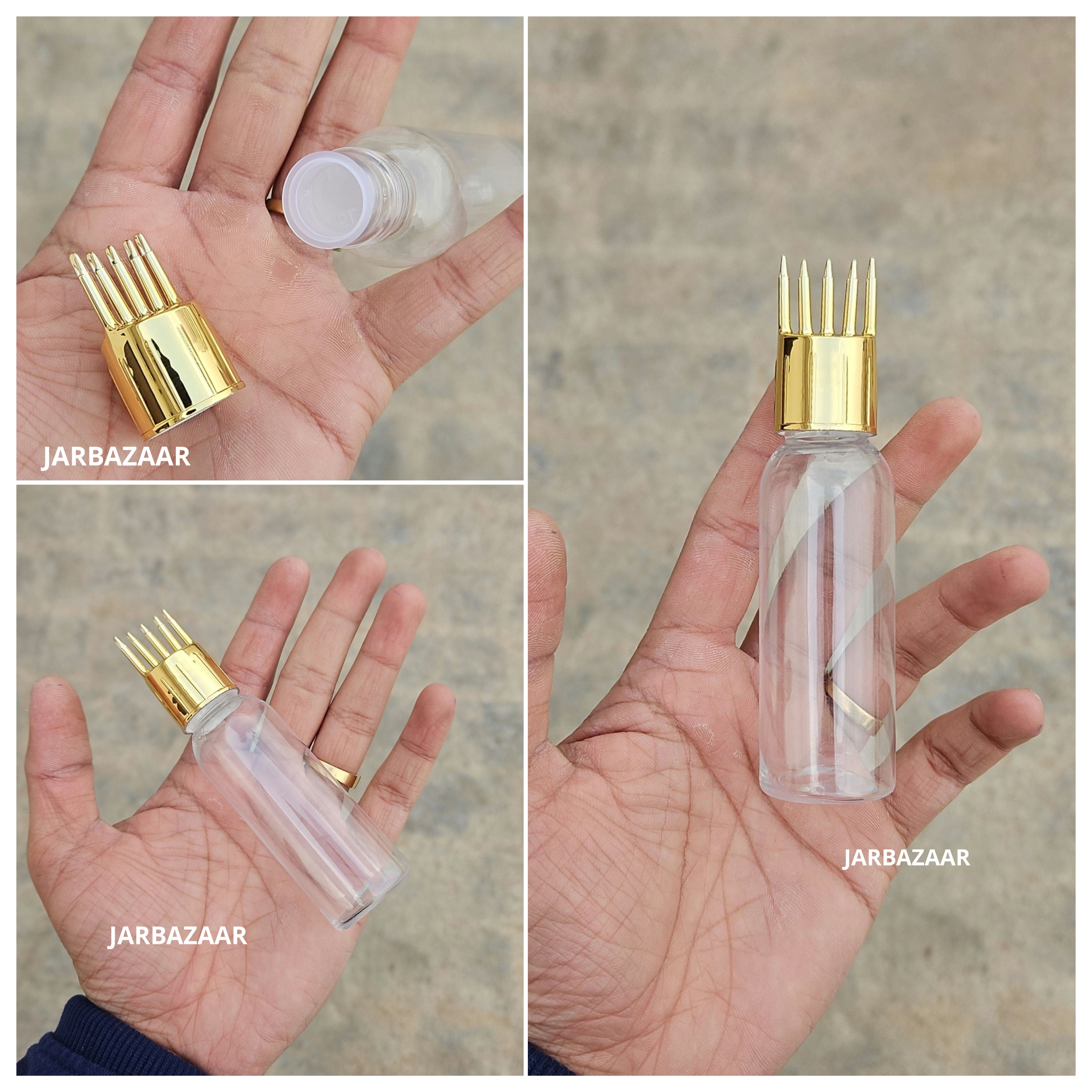 50 ML Avon Transparent Pet Bottle (With Golden Comb Cap)