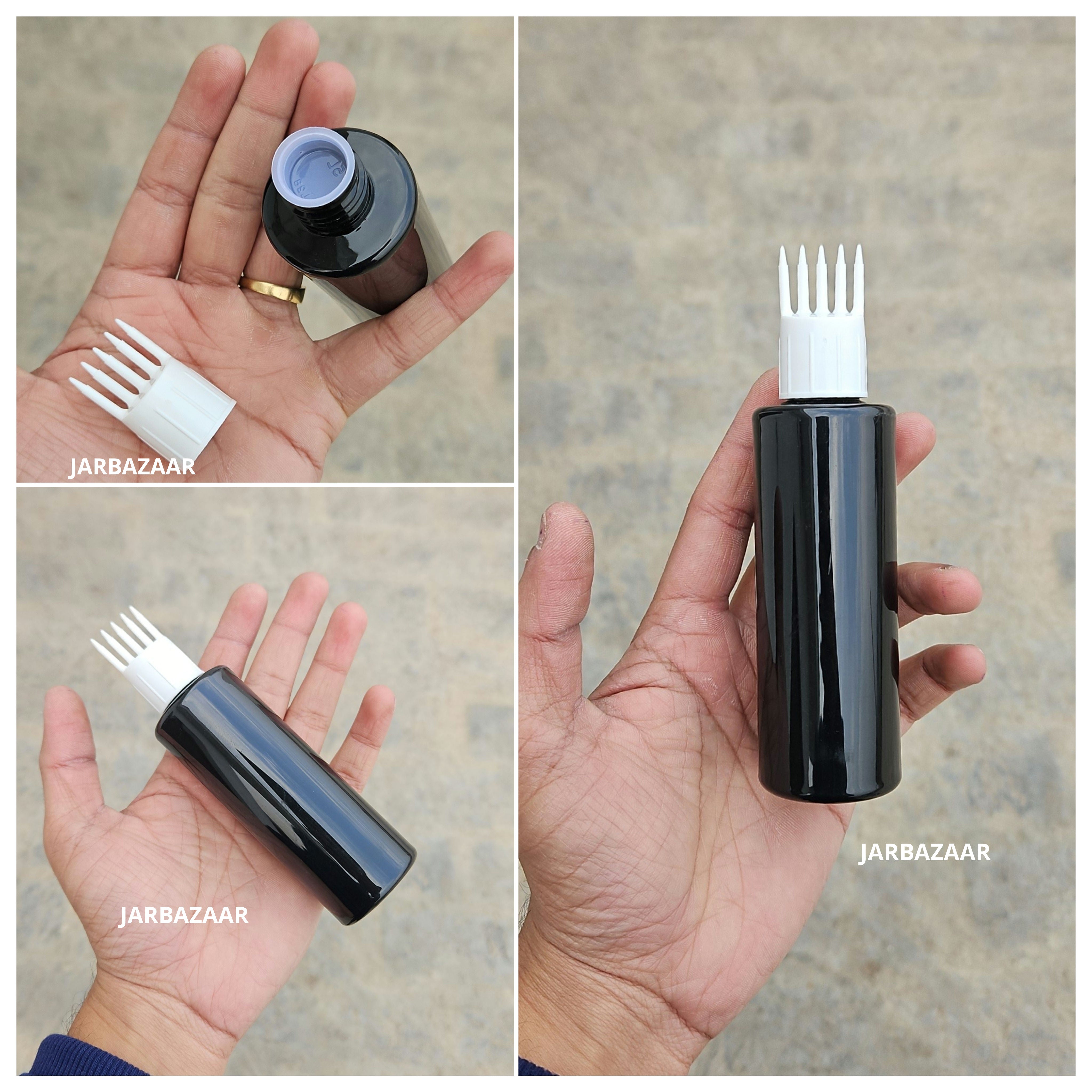 100 ML GLI Black Pet Bottle (With Comb Cap)