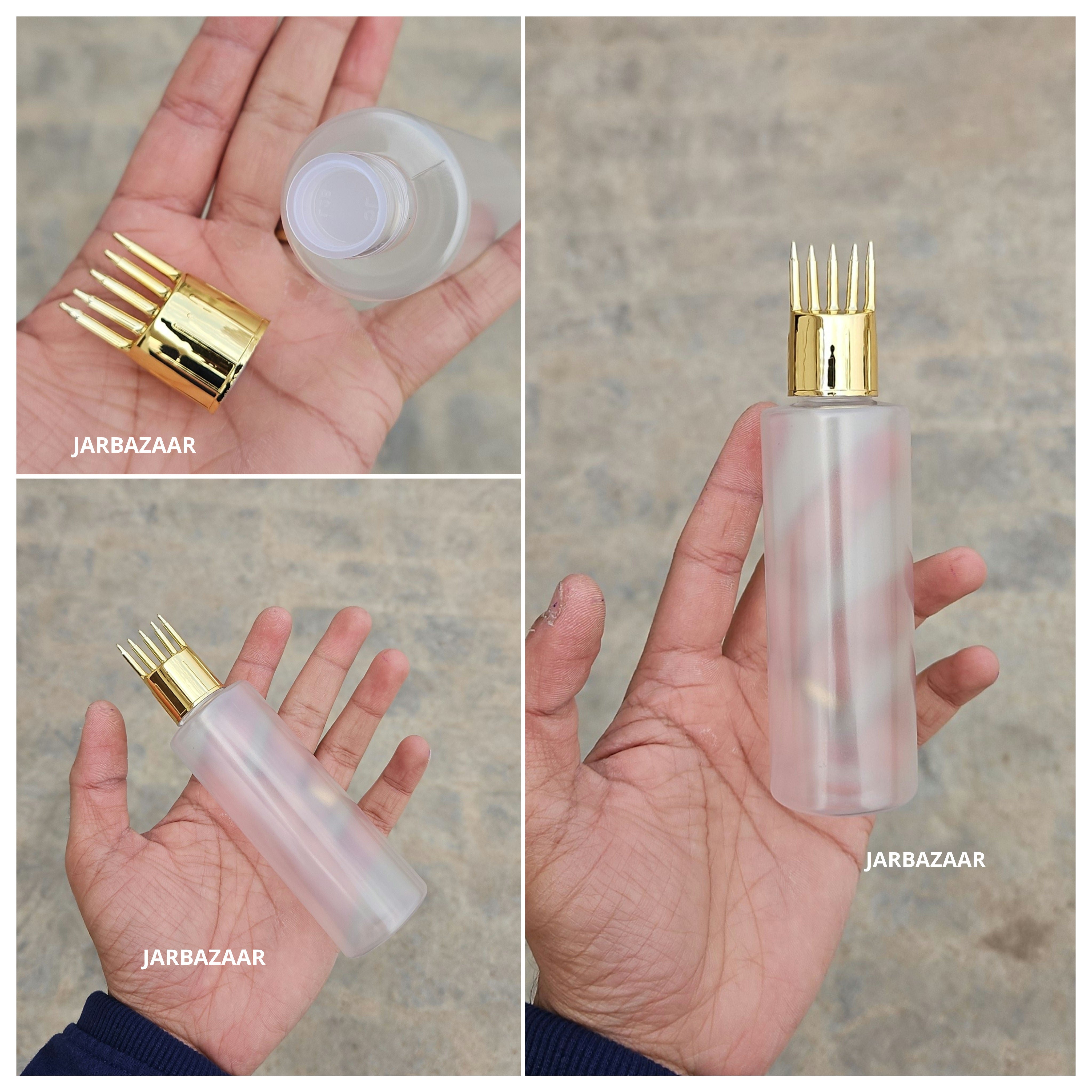 100 ML GLI Frosted Pet Bottle (With Golden Comb Cap)