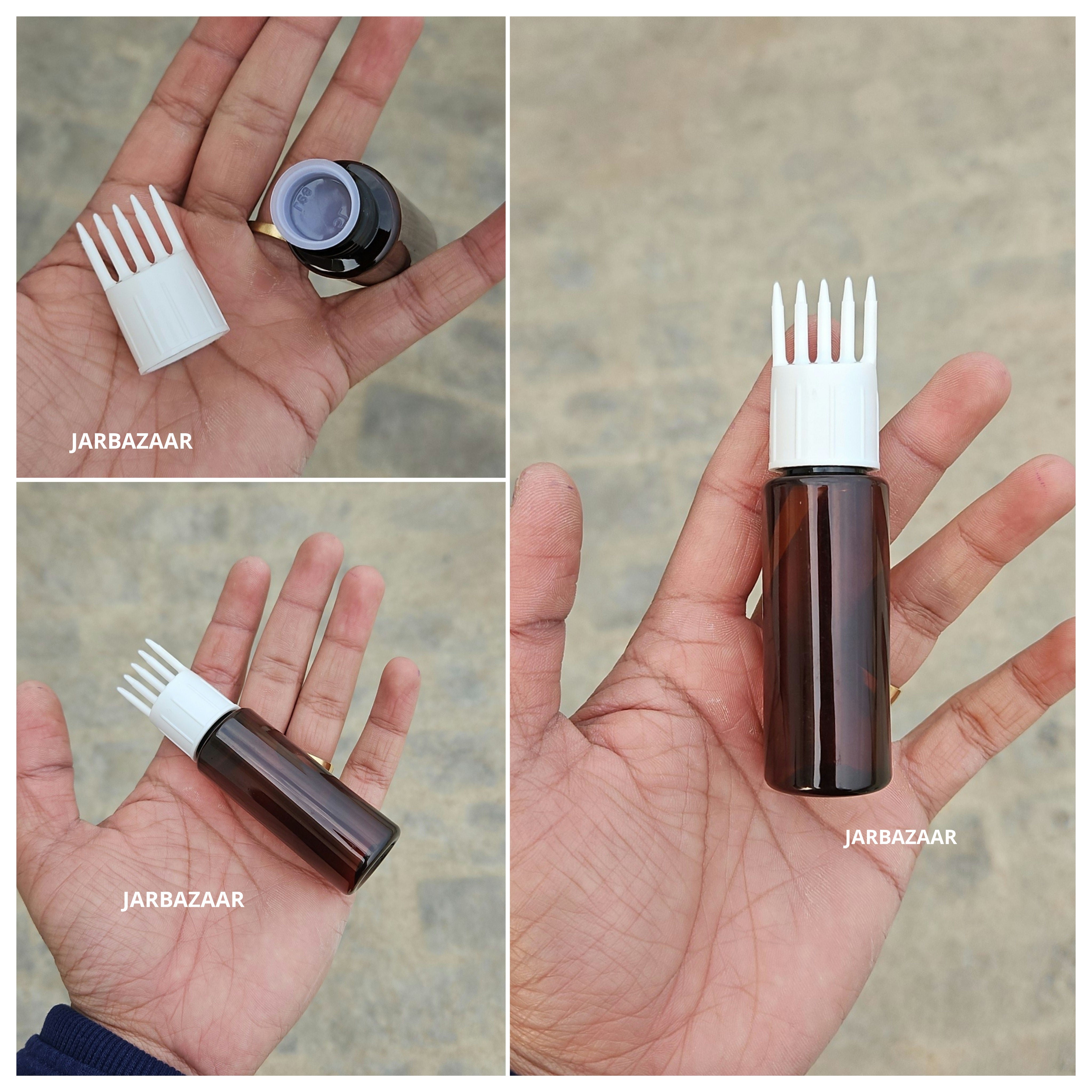 30 ML Amber Pet Bottle (With Comb Cap)