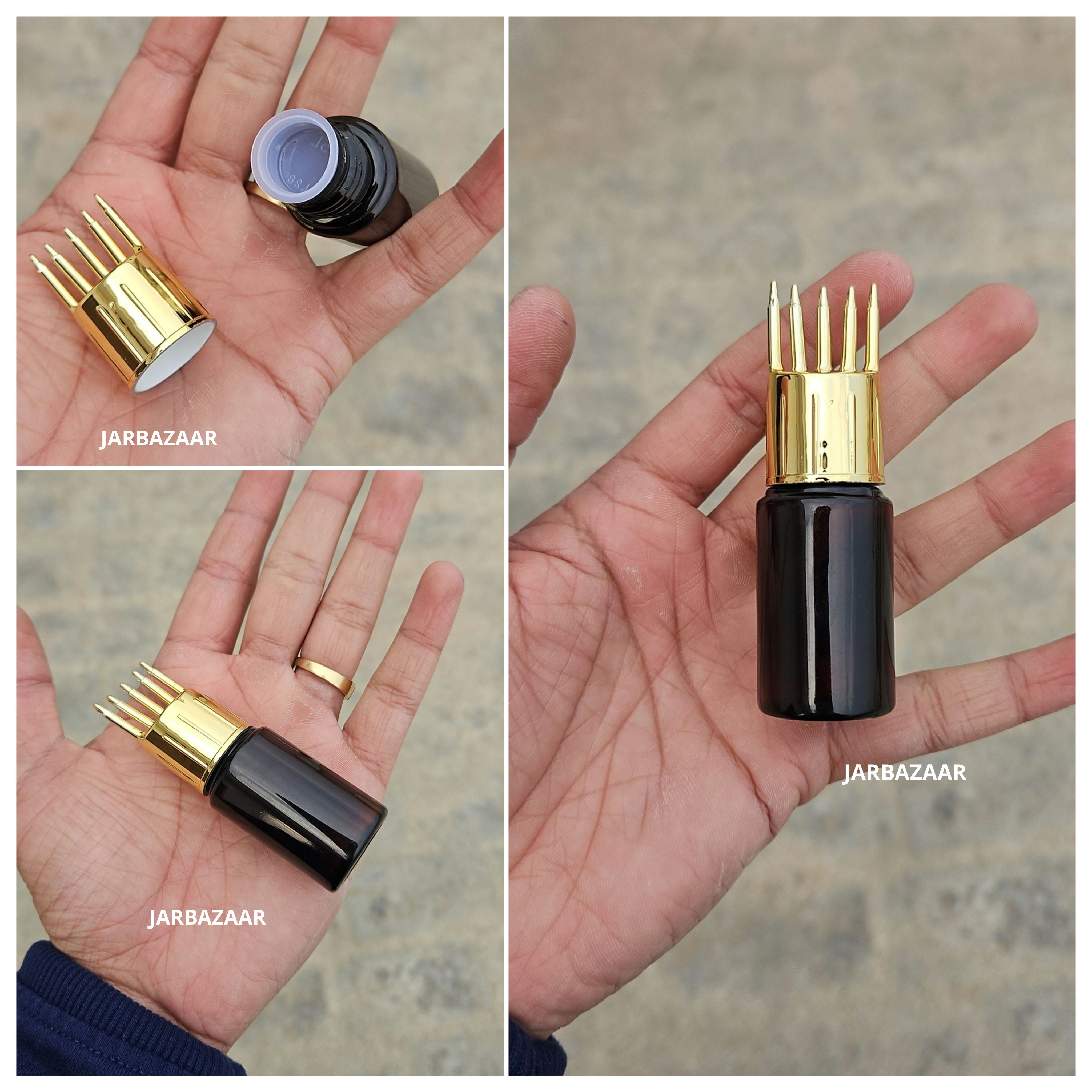 20 ML Amber Pet Bottle (With Golden Comb Cap)