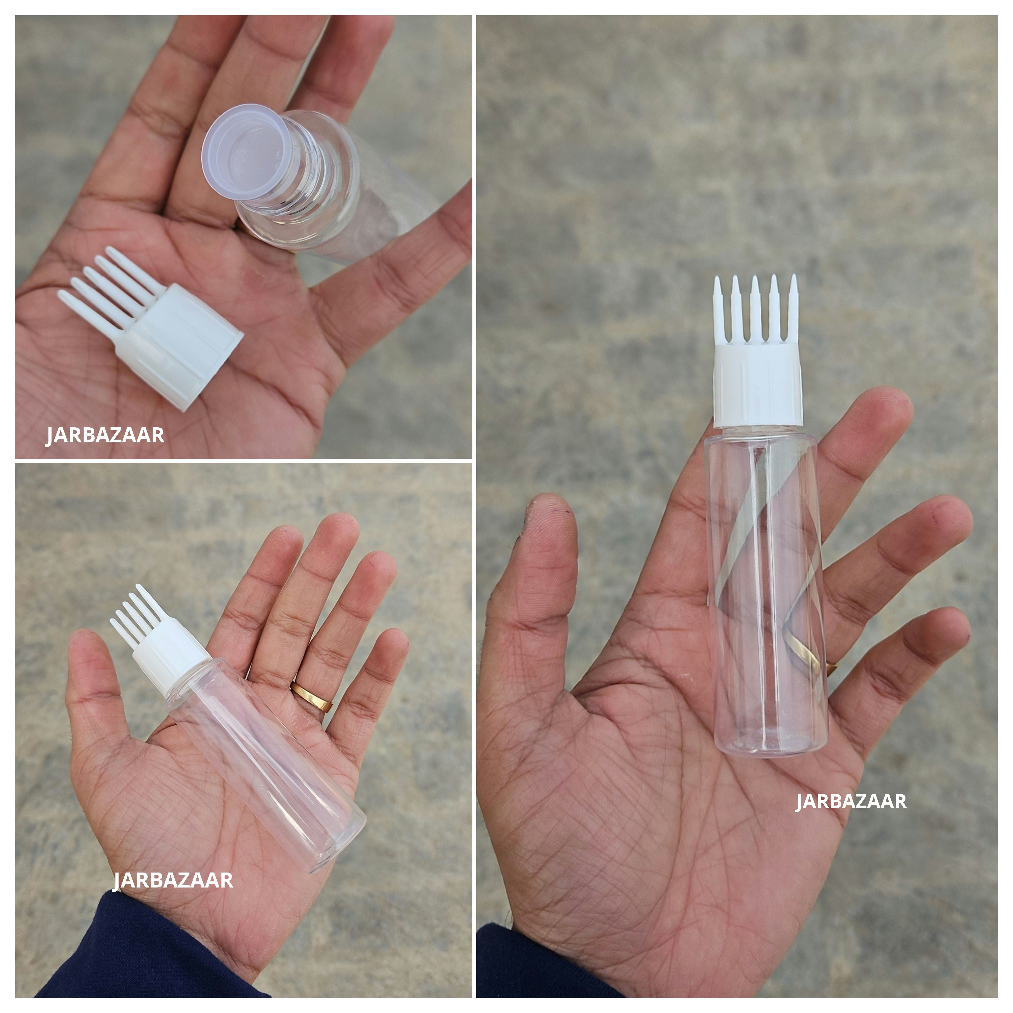 50 ML GLI Transparent Pet Bottle (With Comb Cap)
