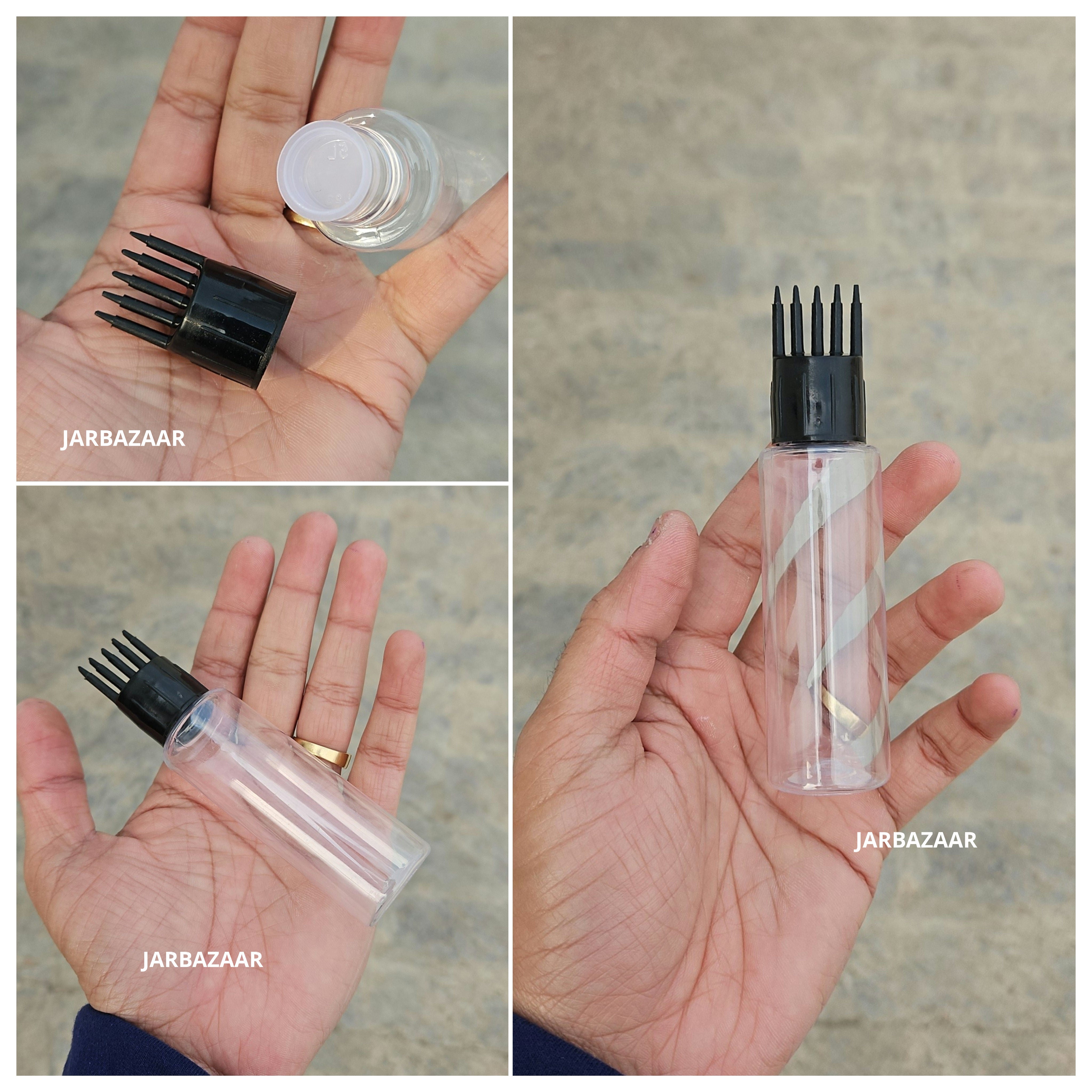 50 ML GLI Transparent Pet Bottle (With Comb Cap)