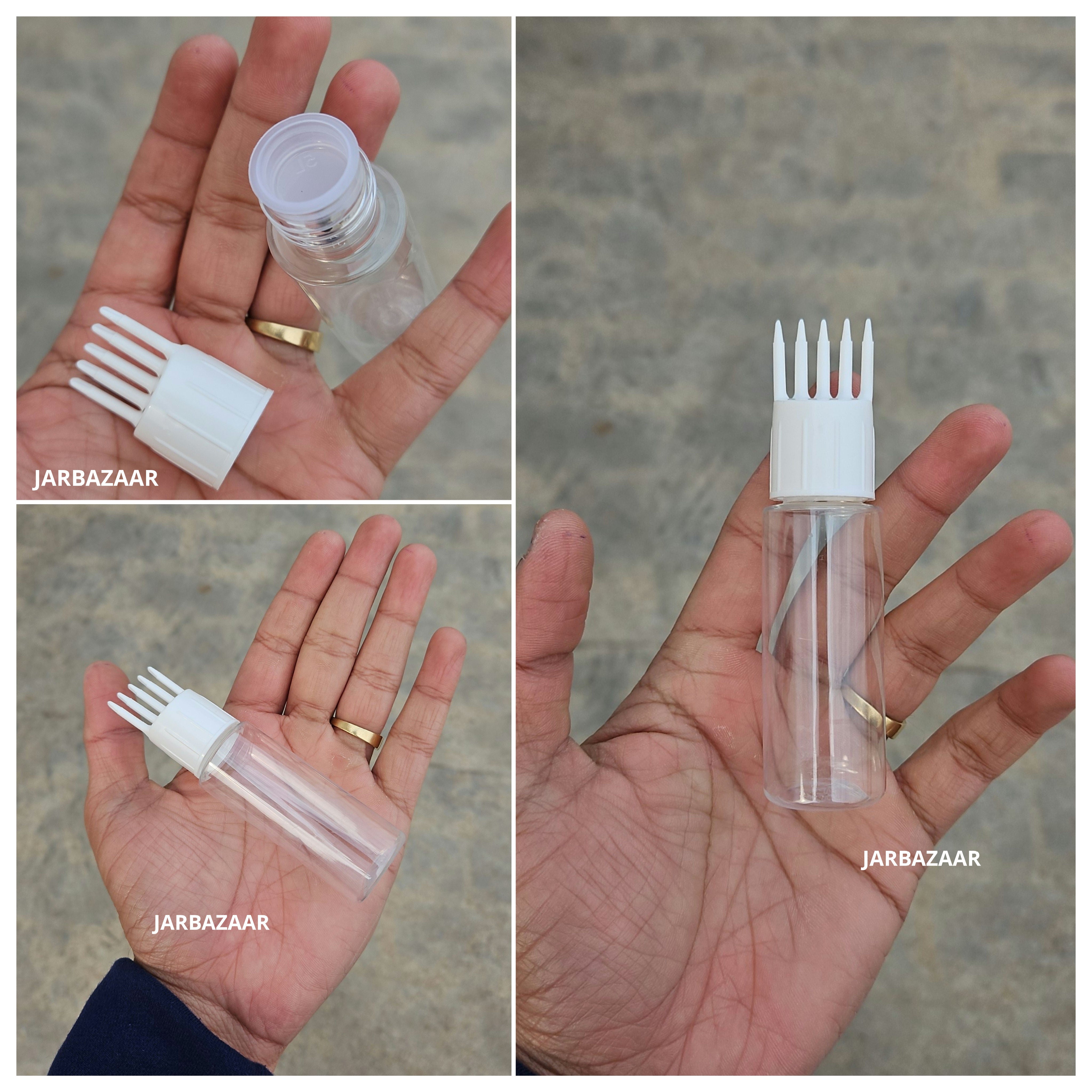 30 ML Transparent Pet Bottle (With Comb Cap)