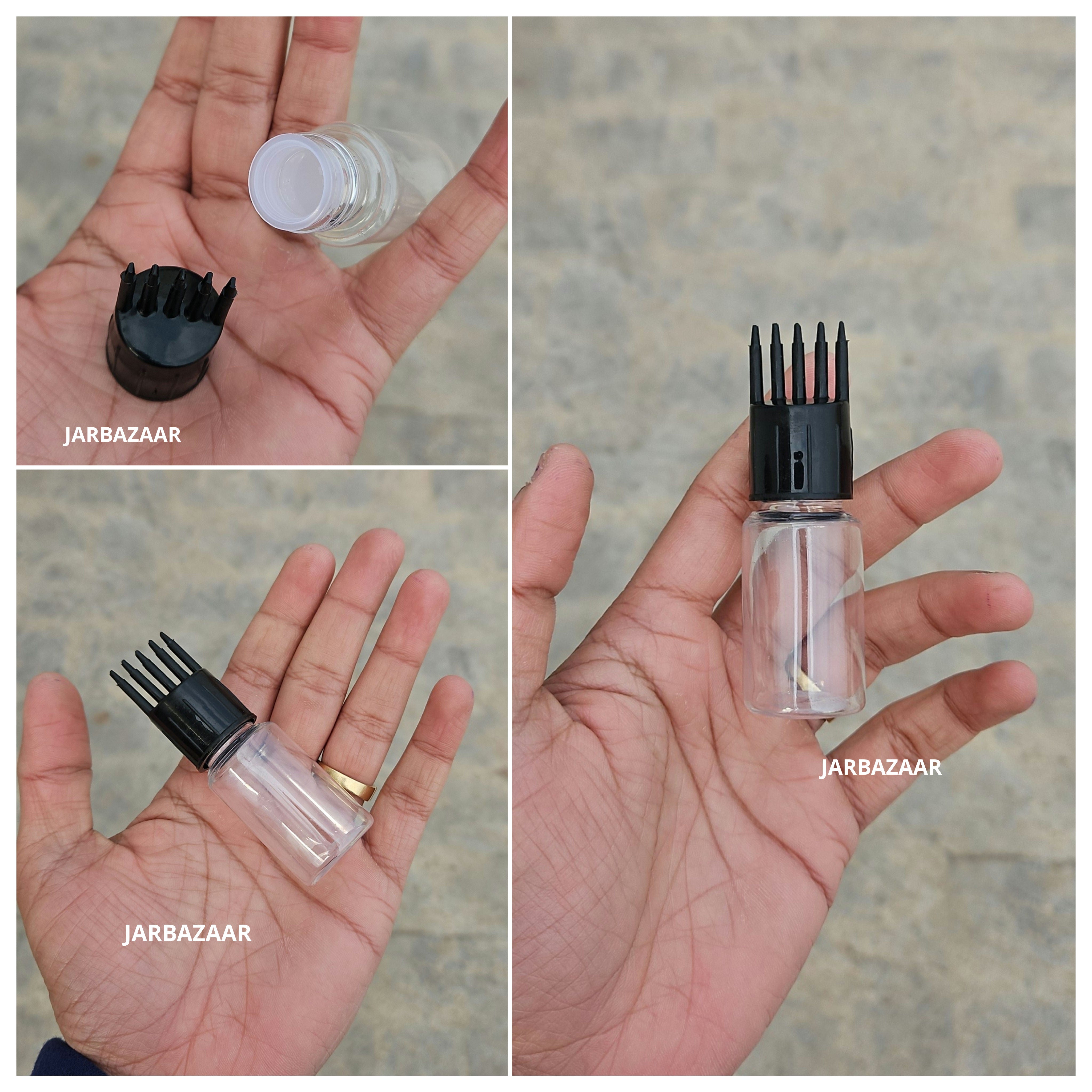 20 ML Transparent Pet Bottle (With Comb Cap)
