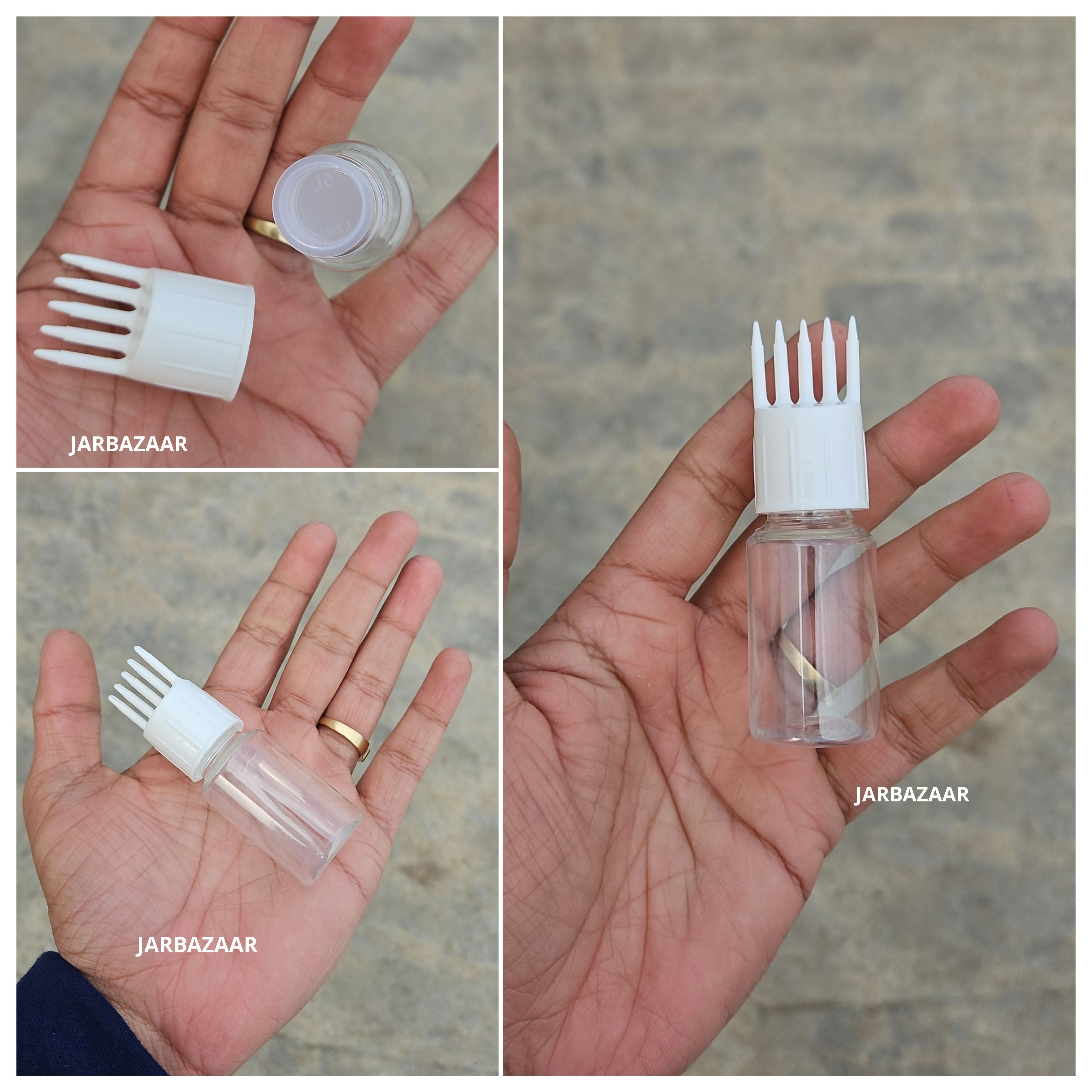 20 ML Transparent Pet Bottle (With Comb Cap)