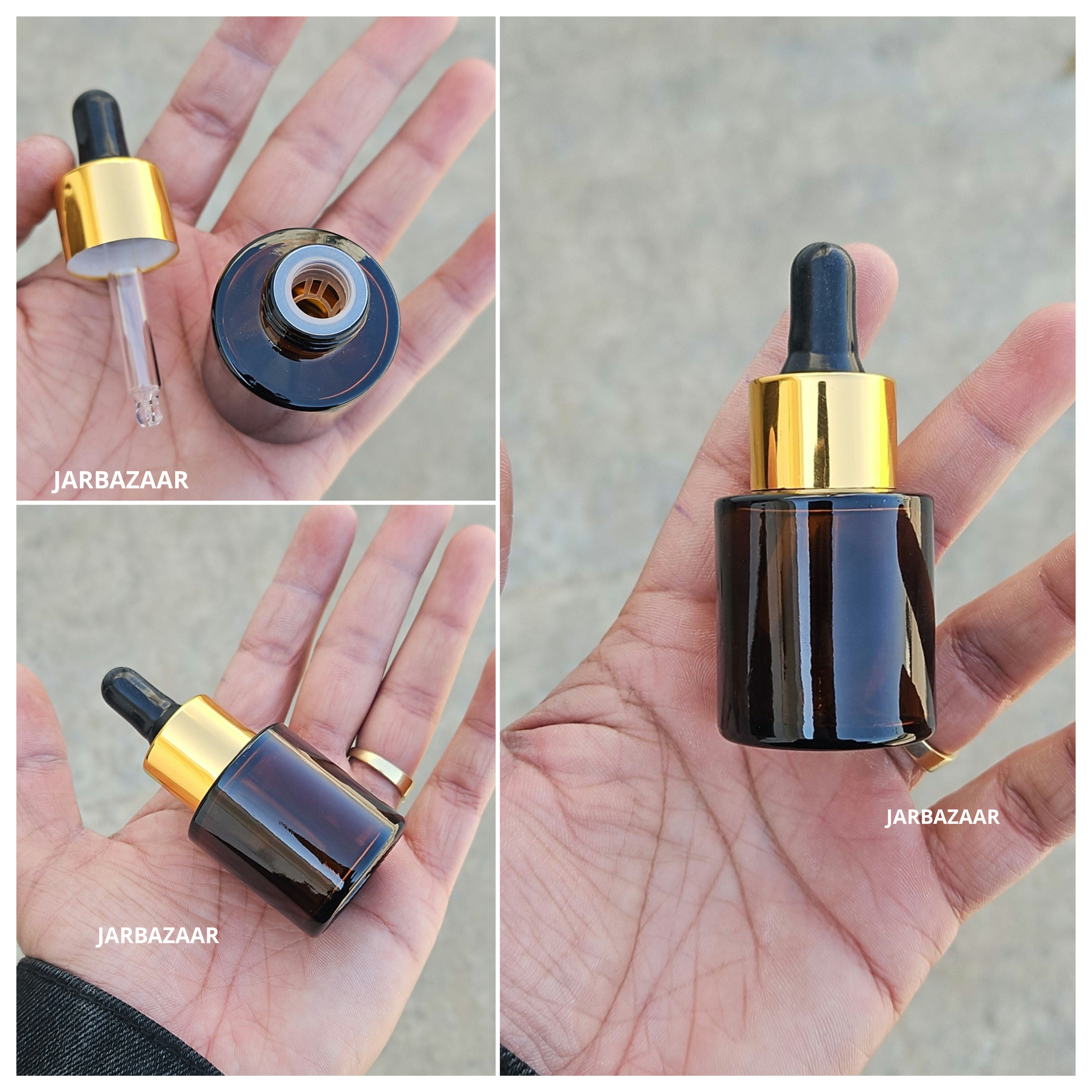 20 ML Amber - Flat Shoulder Dropper Bottle