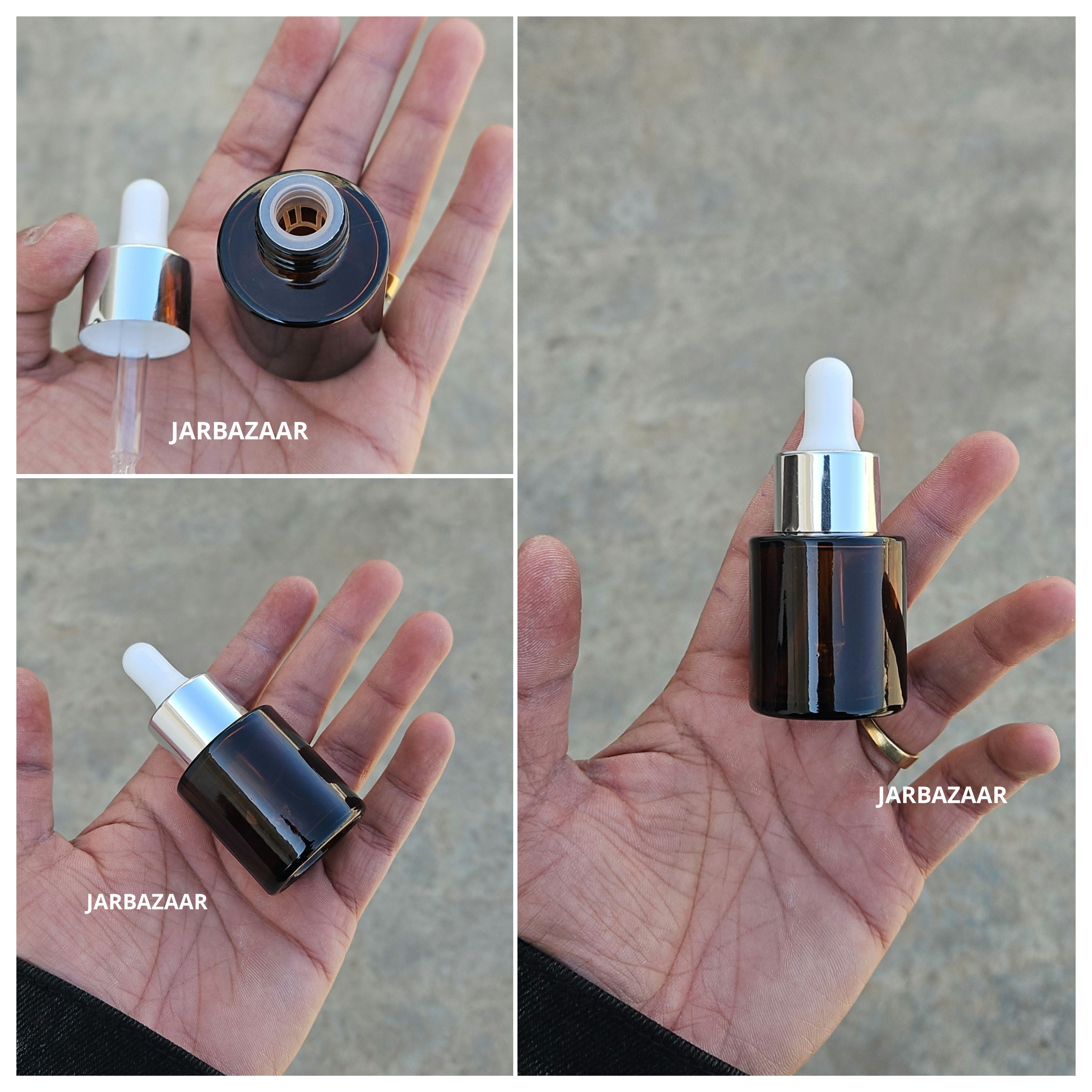 20 ML Amber - Flat Shoulder Dropper Bottle