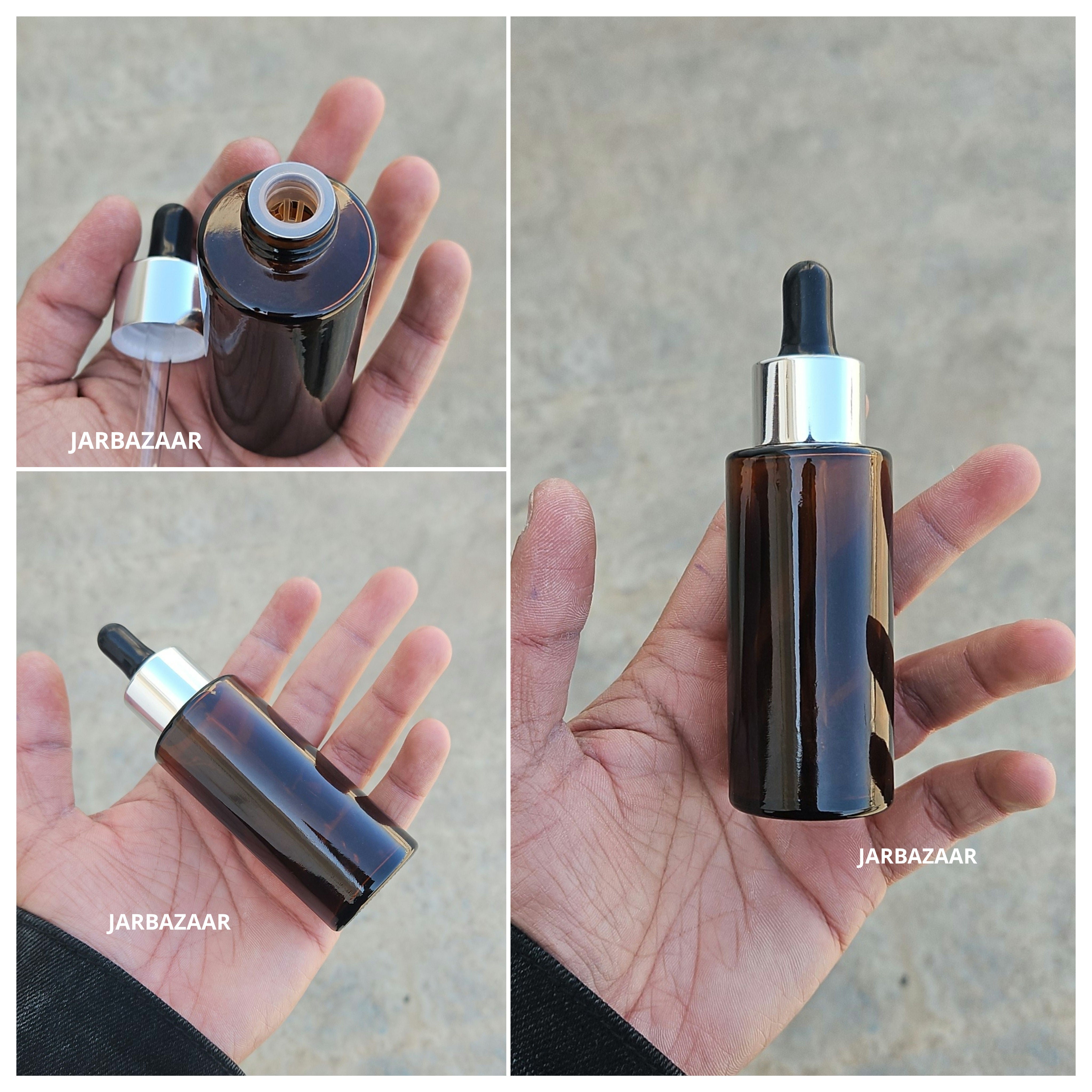 50 ML Amber - Flat Shoulder Dropper Bottle