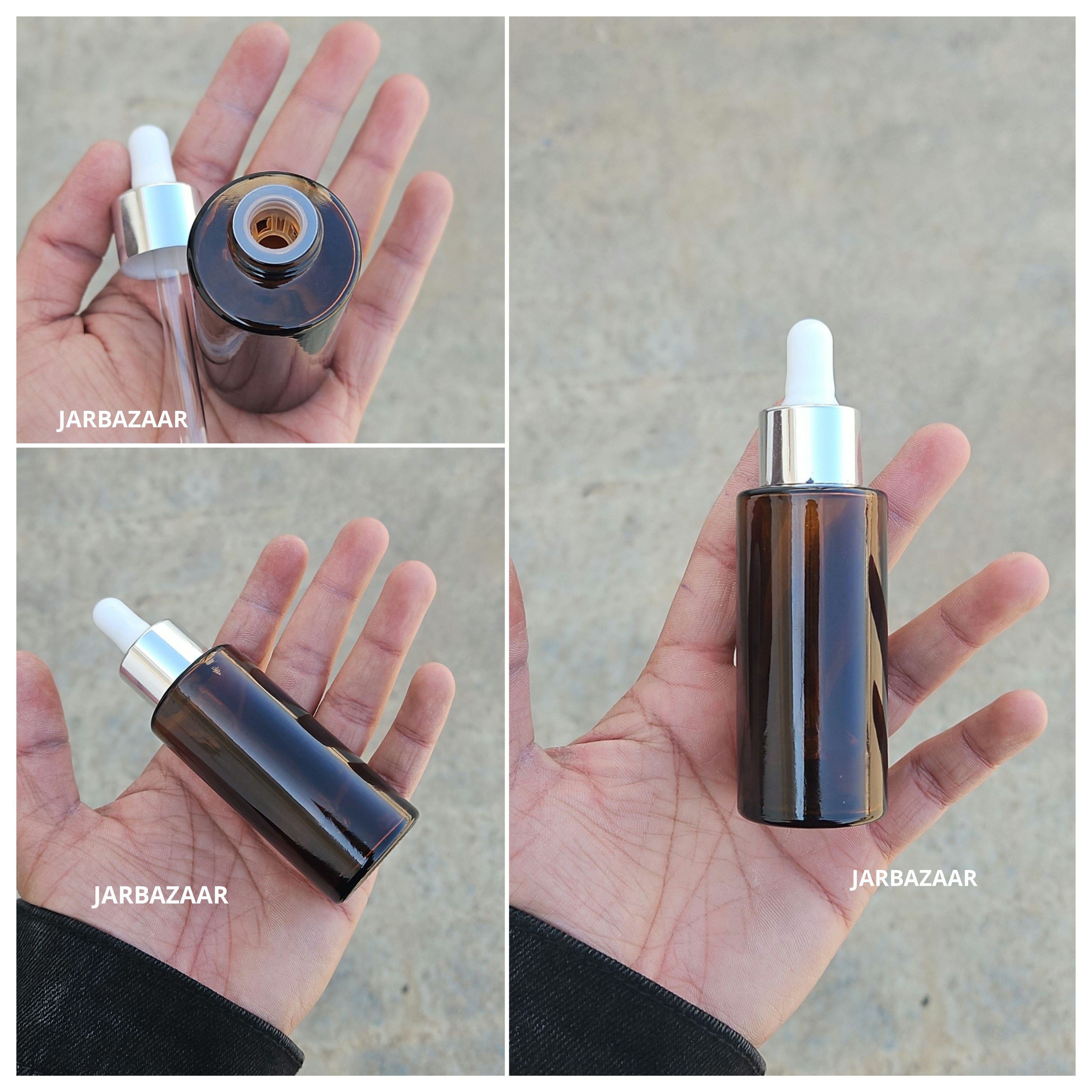 50 ML Amber - Flat Shoulder Dropper Bottle