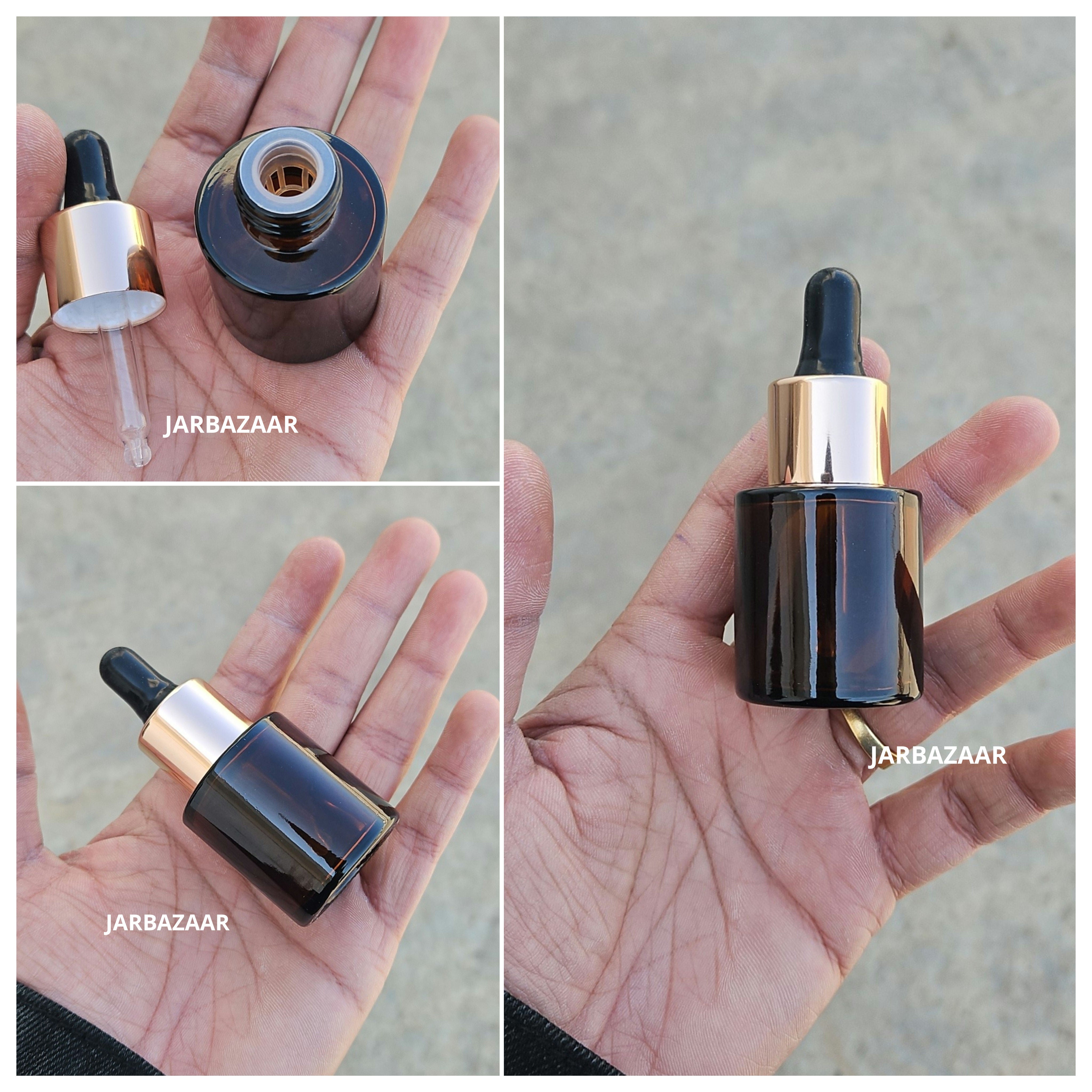 20 ML Amber - Flat Shoulder Dropper Bottle