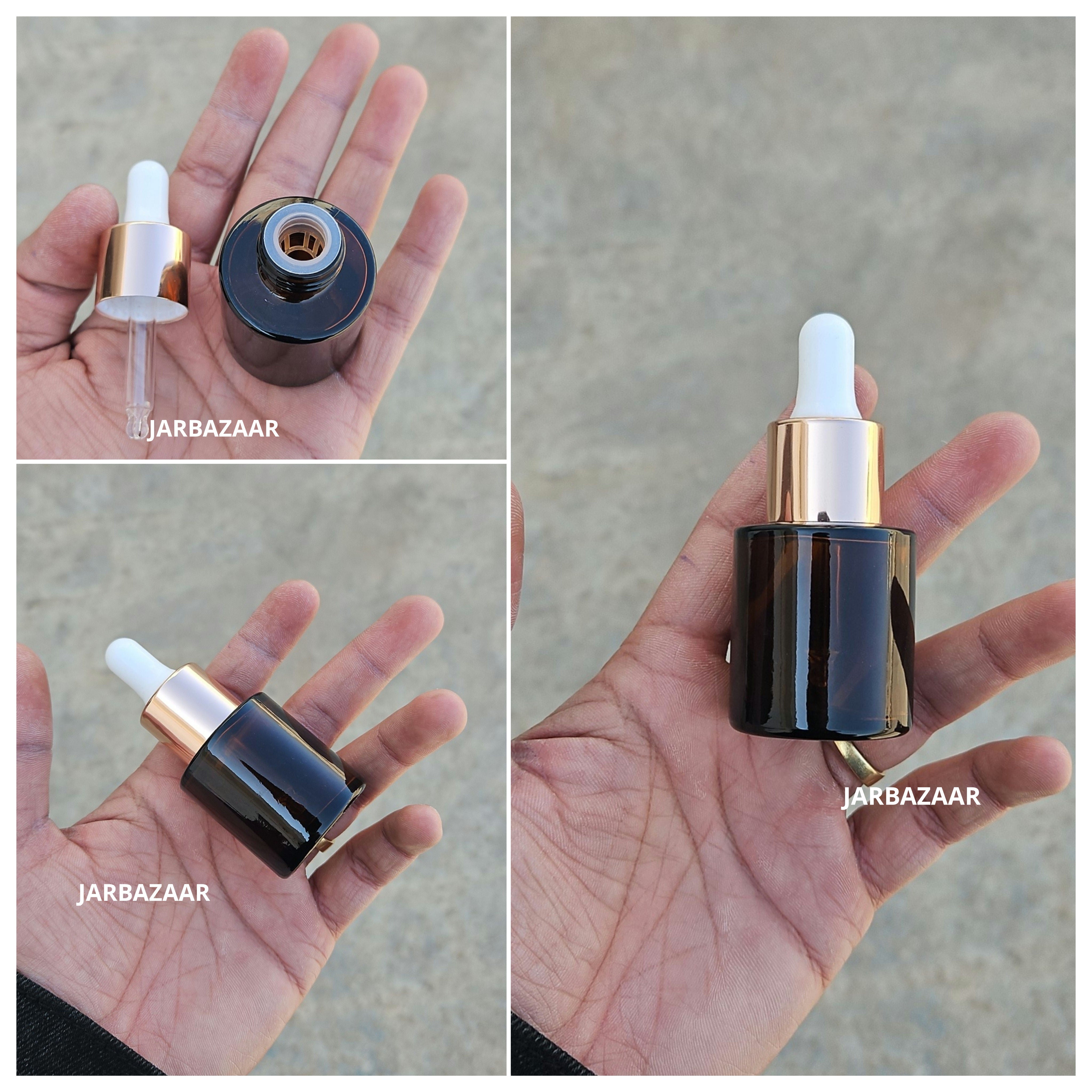 20 ML Amber - Flat Shoulder Dropper Bottle