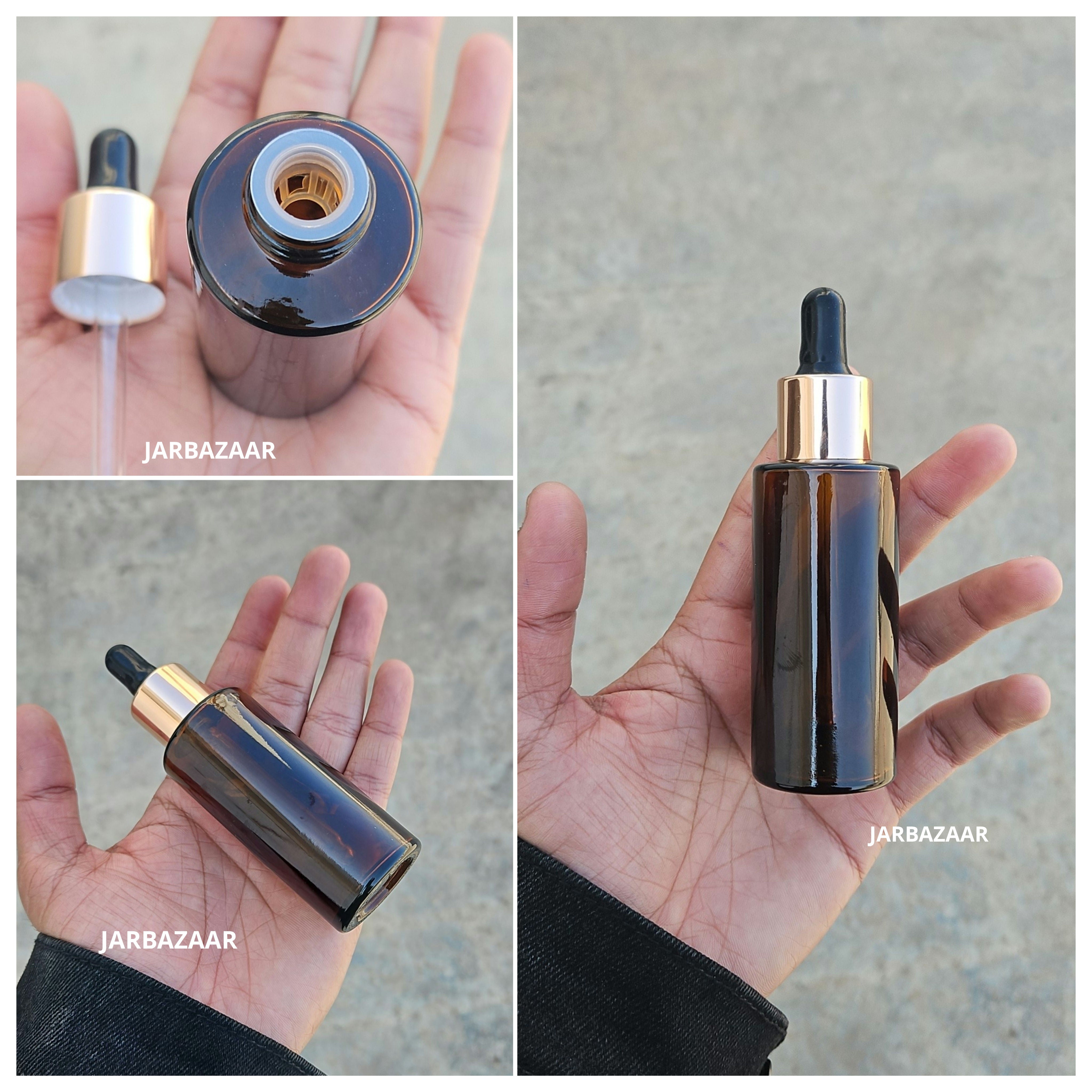 50 ML Amber - Flat Shoulder Dropper Bottle