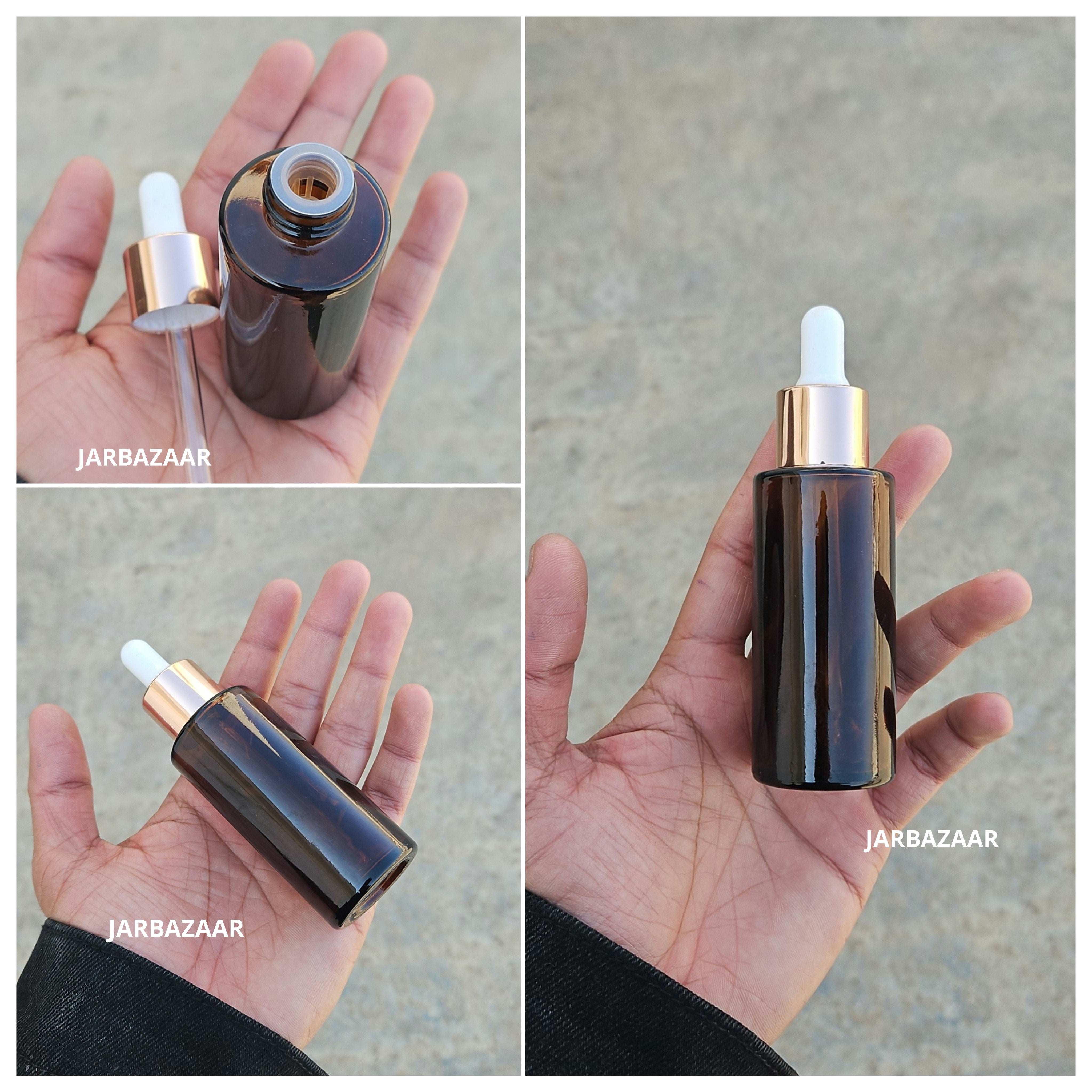 50 ML Amber - Flat Shoulder Dropper Bottle