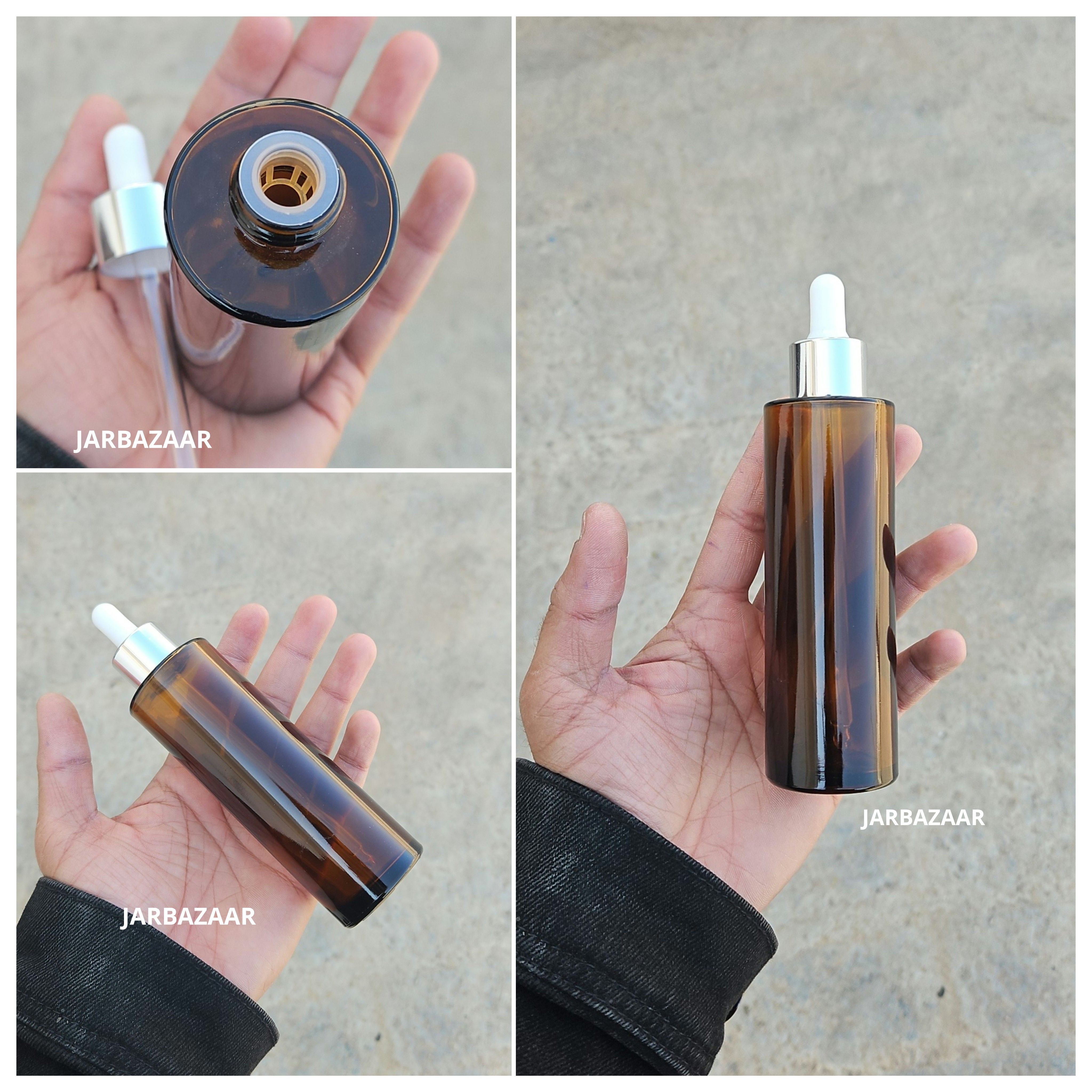 100 ML Amber - Flat Shoulder Dropper Bottle